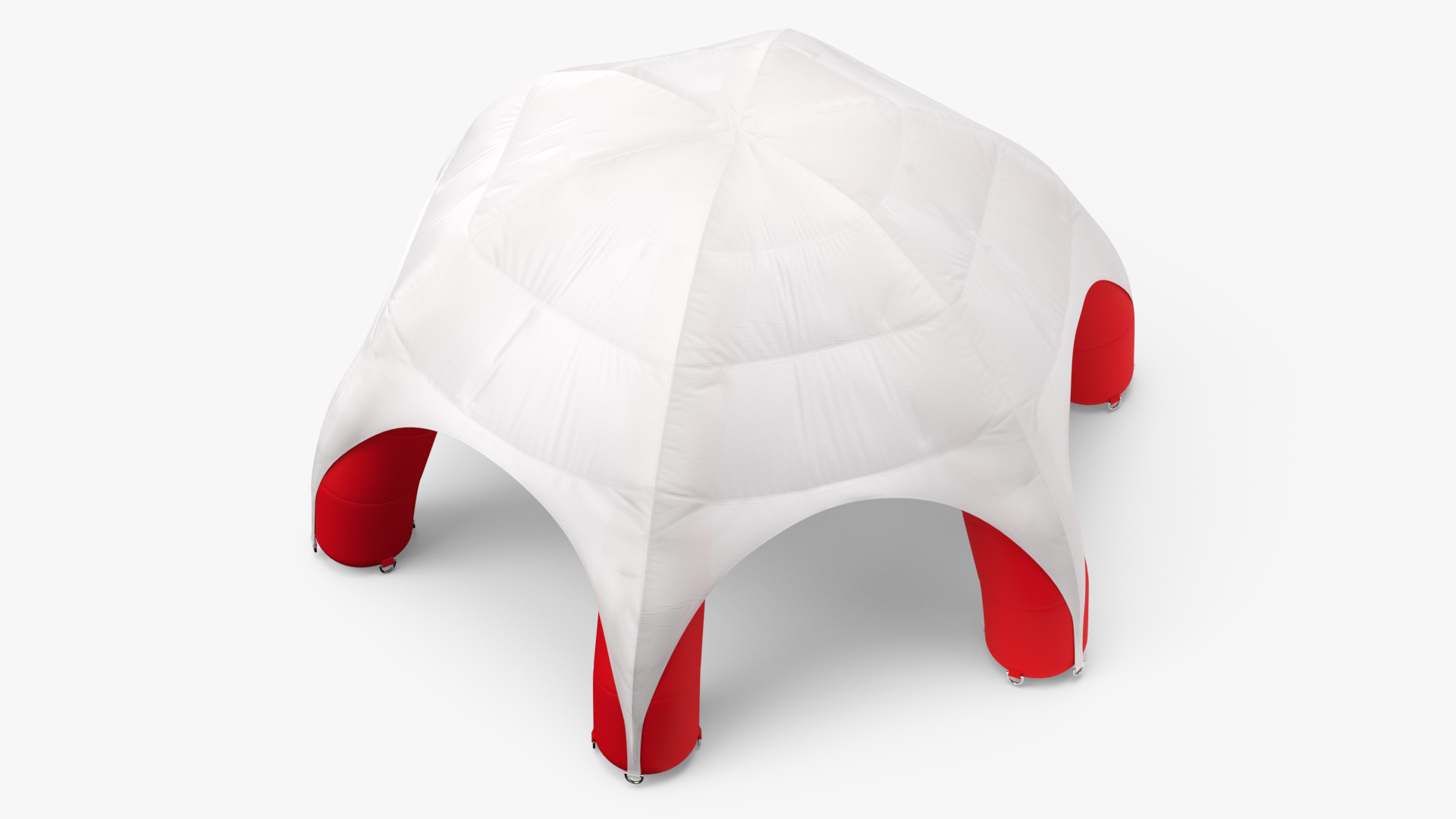 3D model Red White Inflatable Dome Tent
