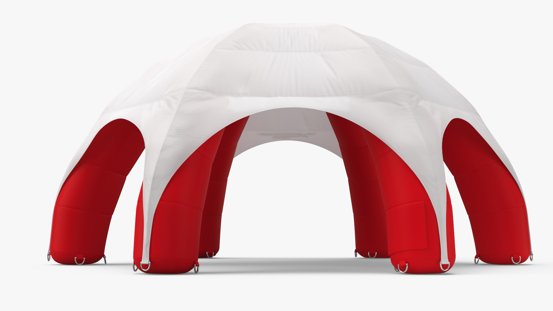 3D model Red White Inflatable Dome Tent