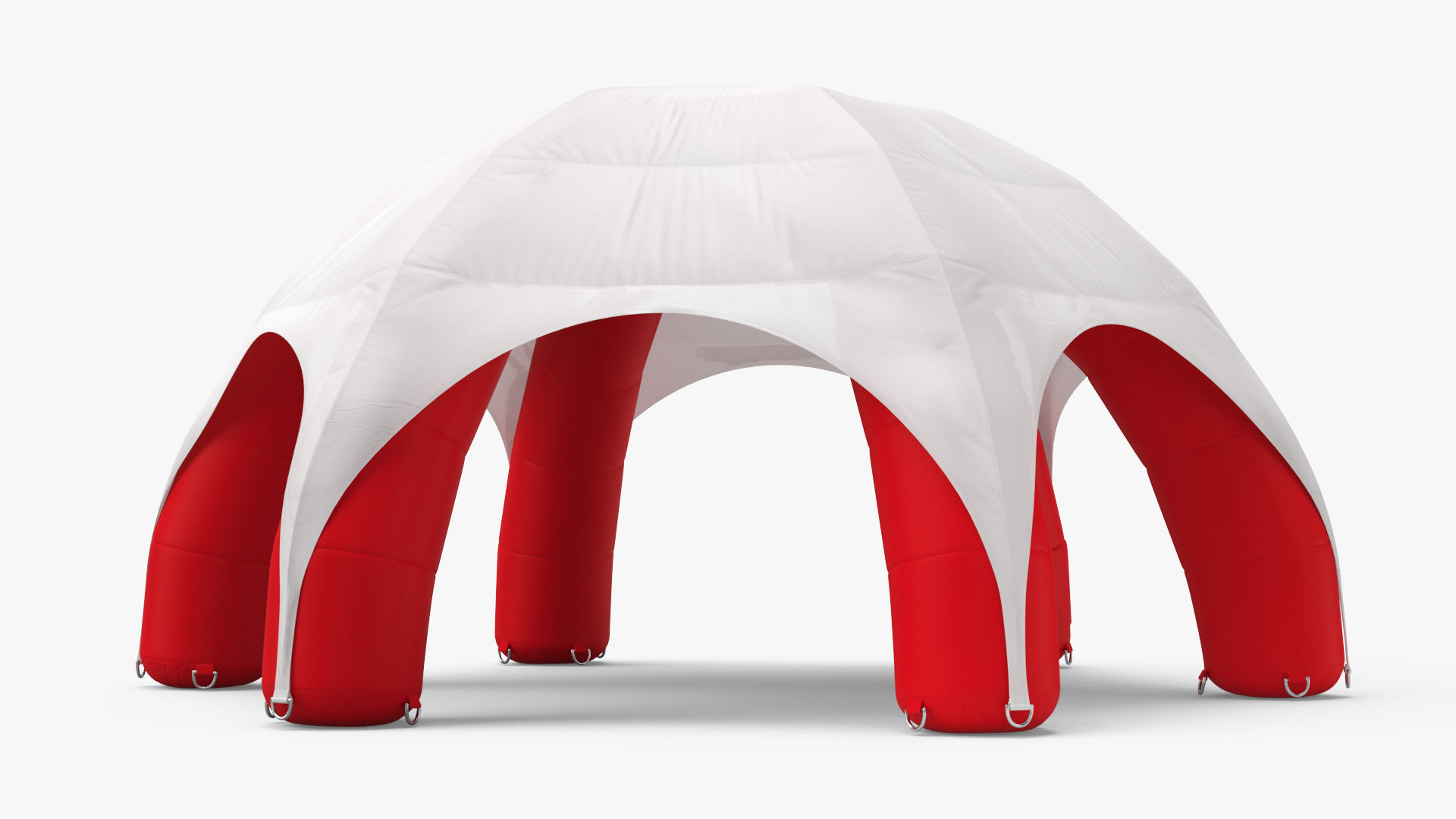 3D model Red White Inflatable Dome Tent