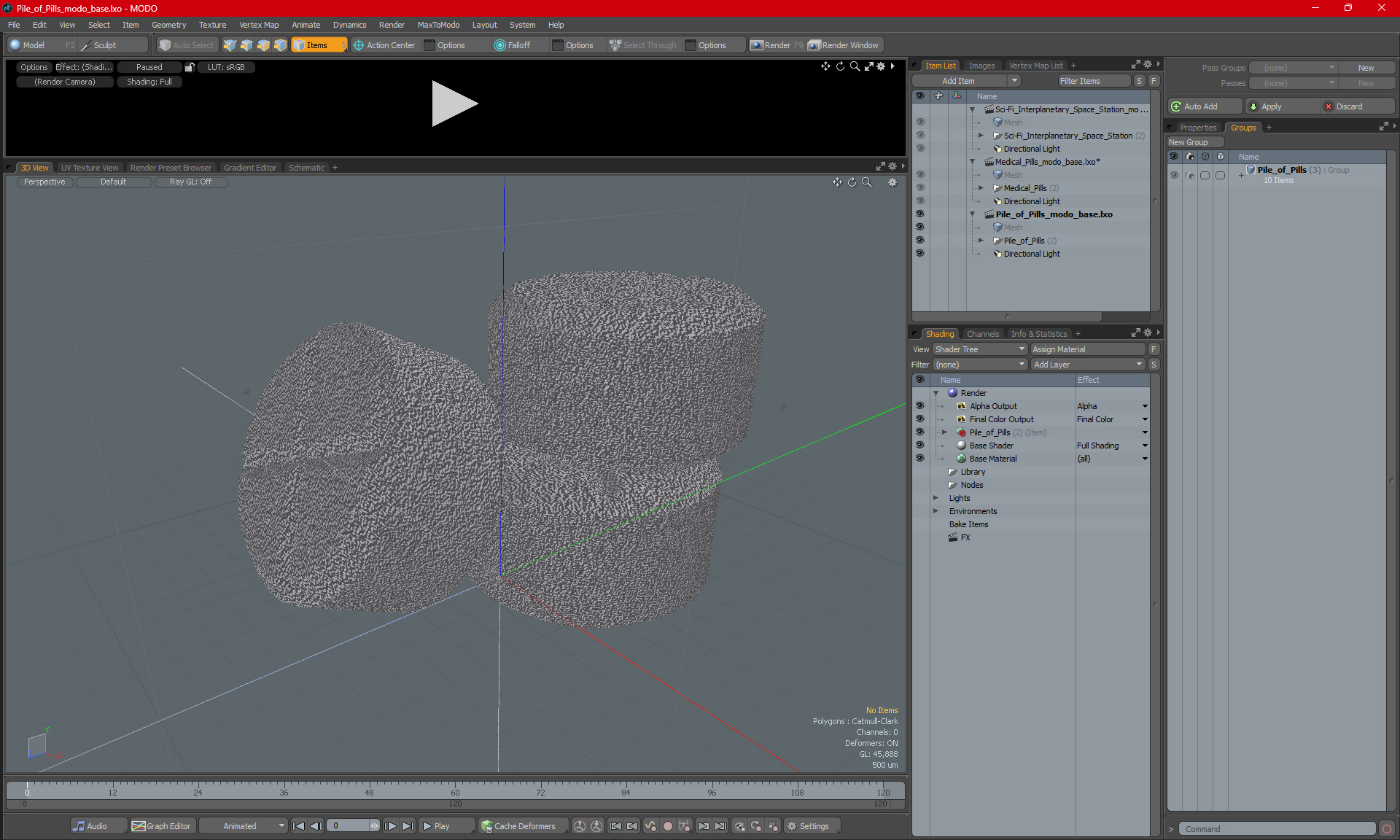 3D Pile of Pills model