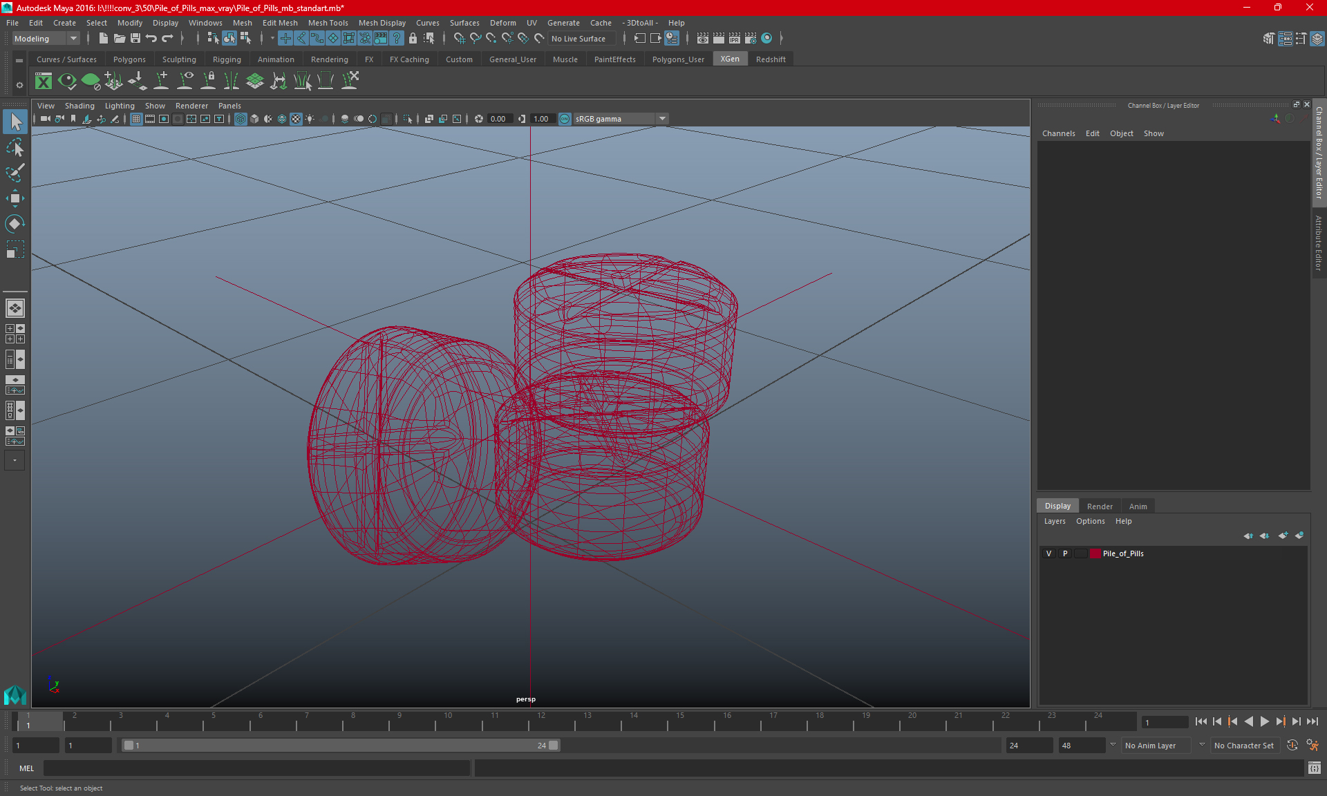 3D Pile of Pills model