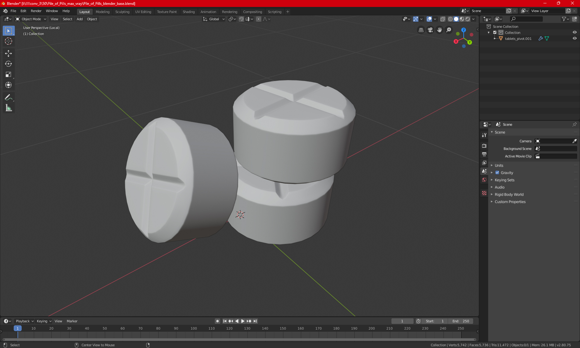 3D Pile of Pills model