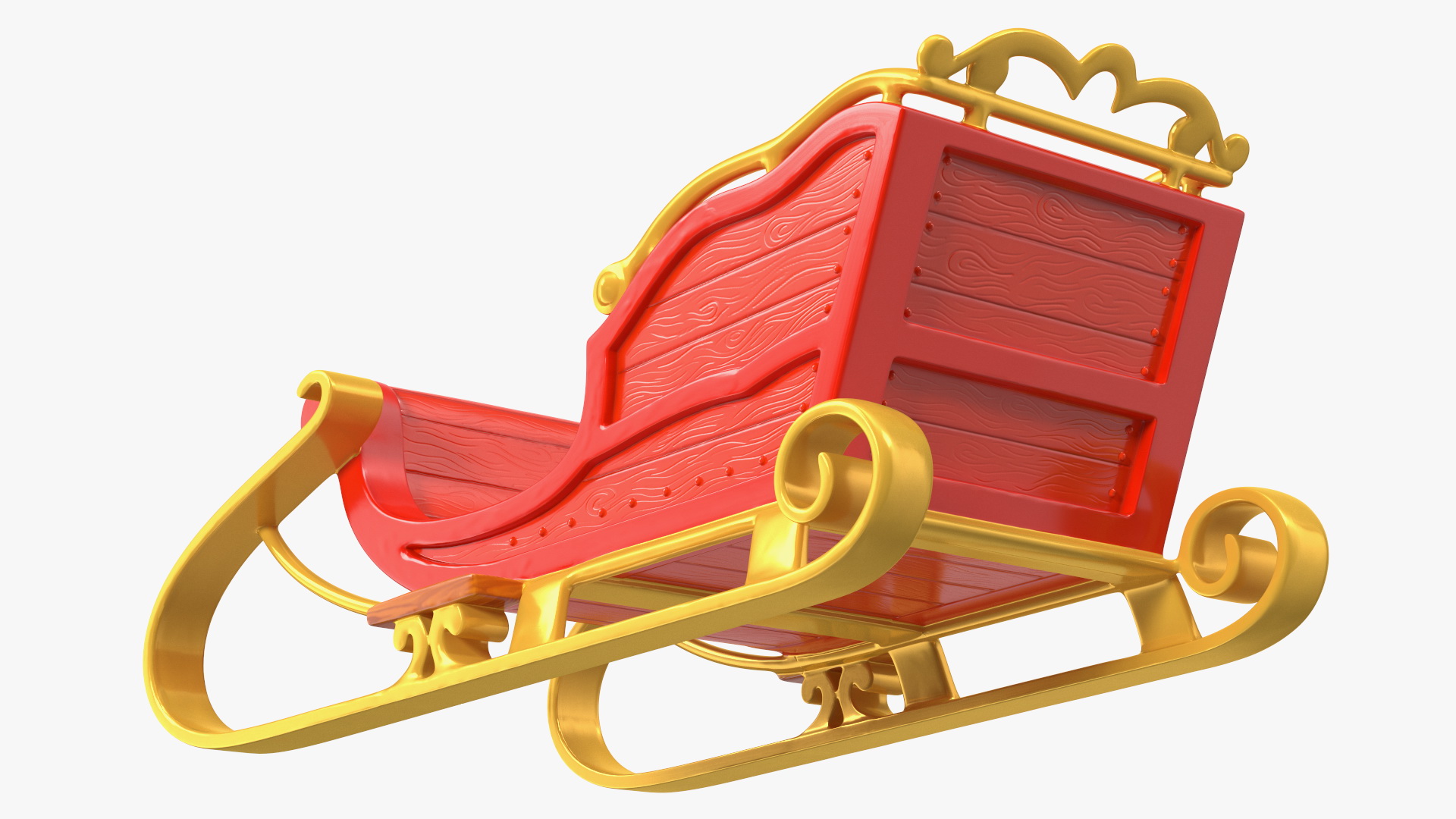 3D Santa Claus Reindeer Sleigh Flying Fur model
