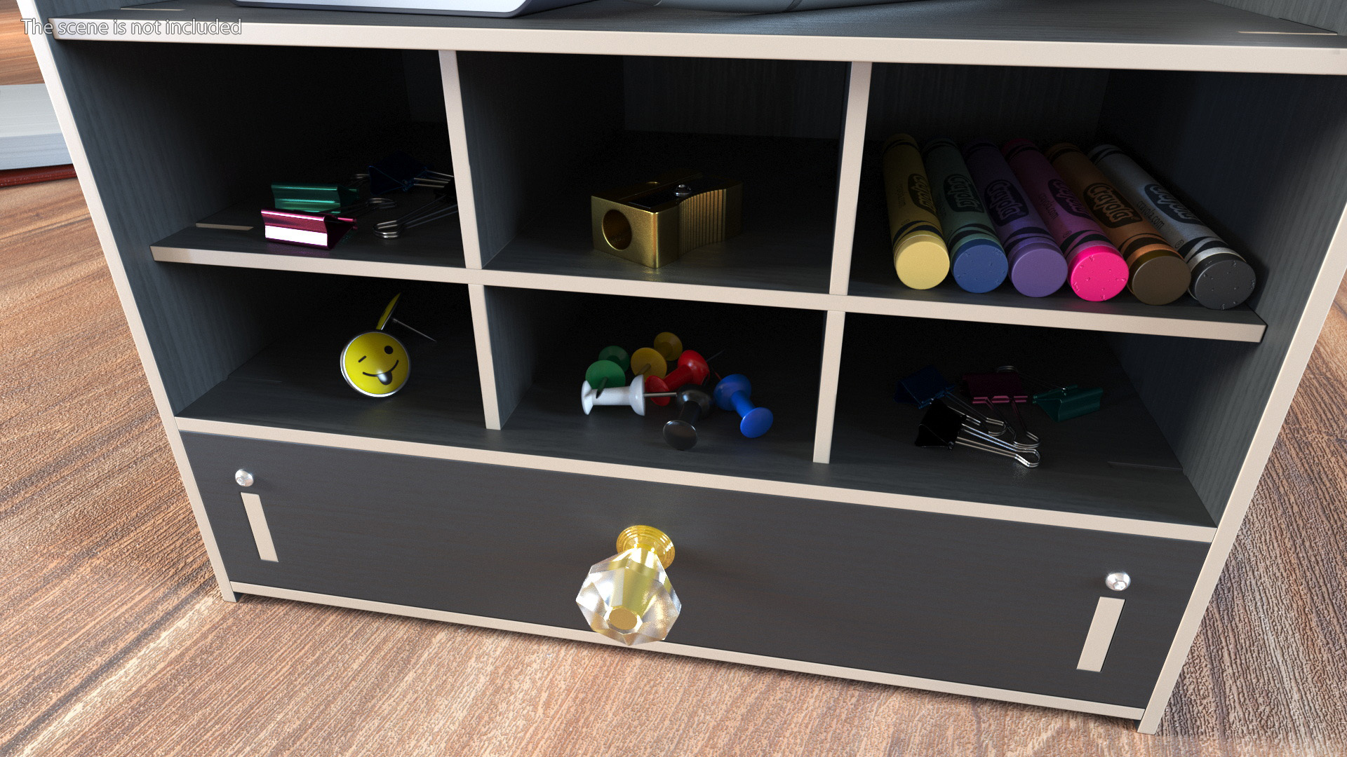 3D Office Stationery Organizer with Supplies