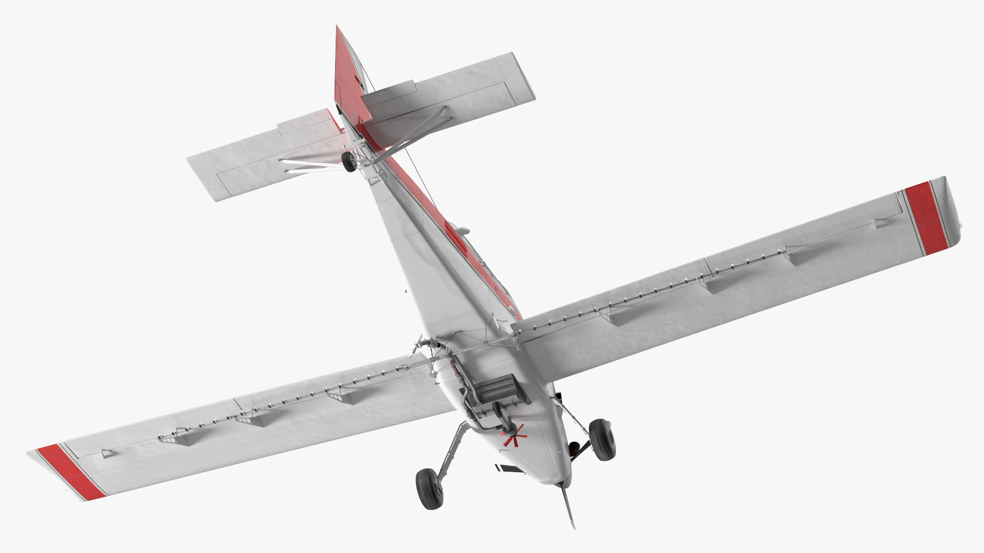 Agricultural Aircraft White Rigged 3D model