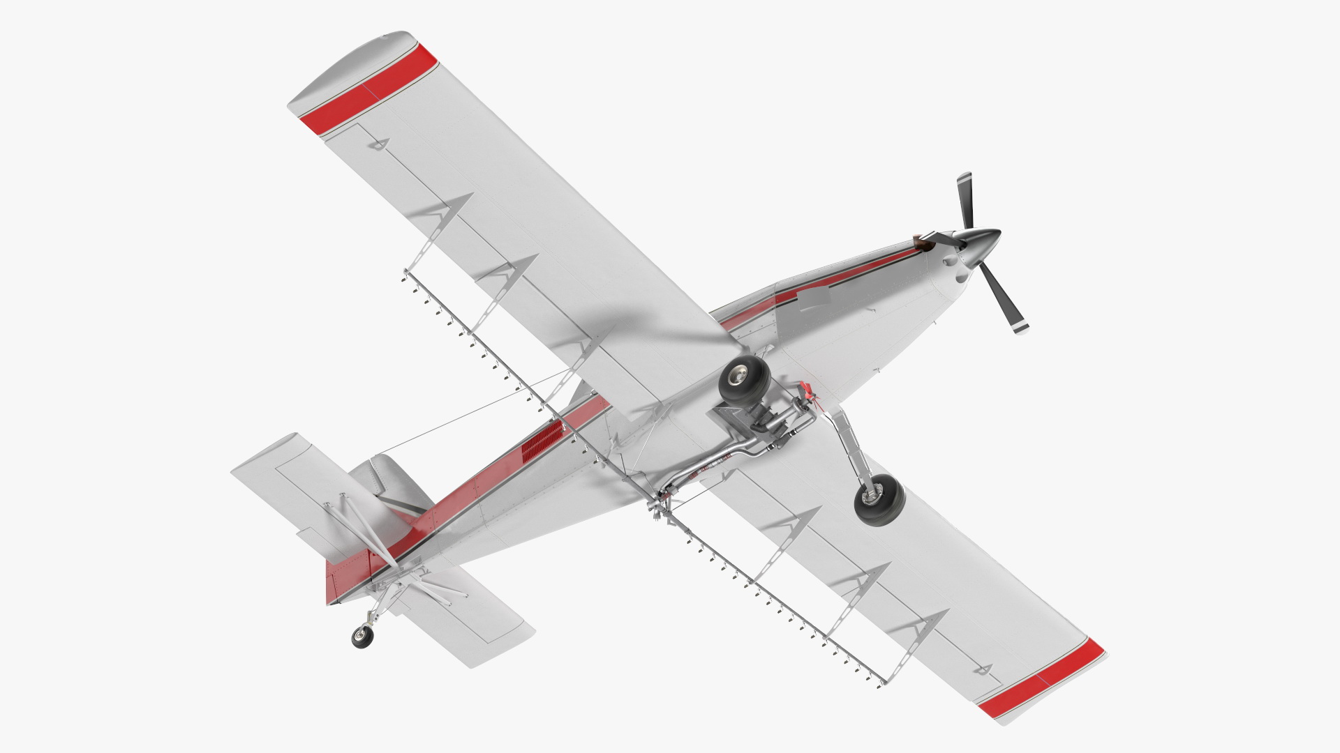 Agricultural Aircraft White Rigged 3D model