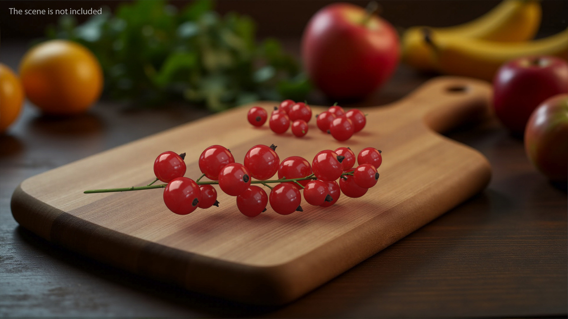 Red Currant Cluster 3D model