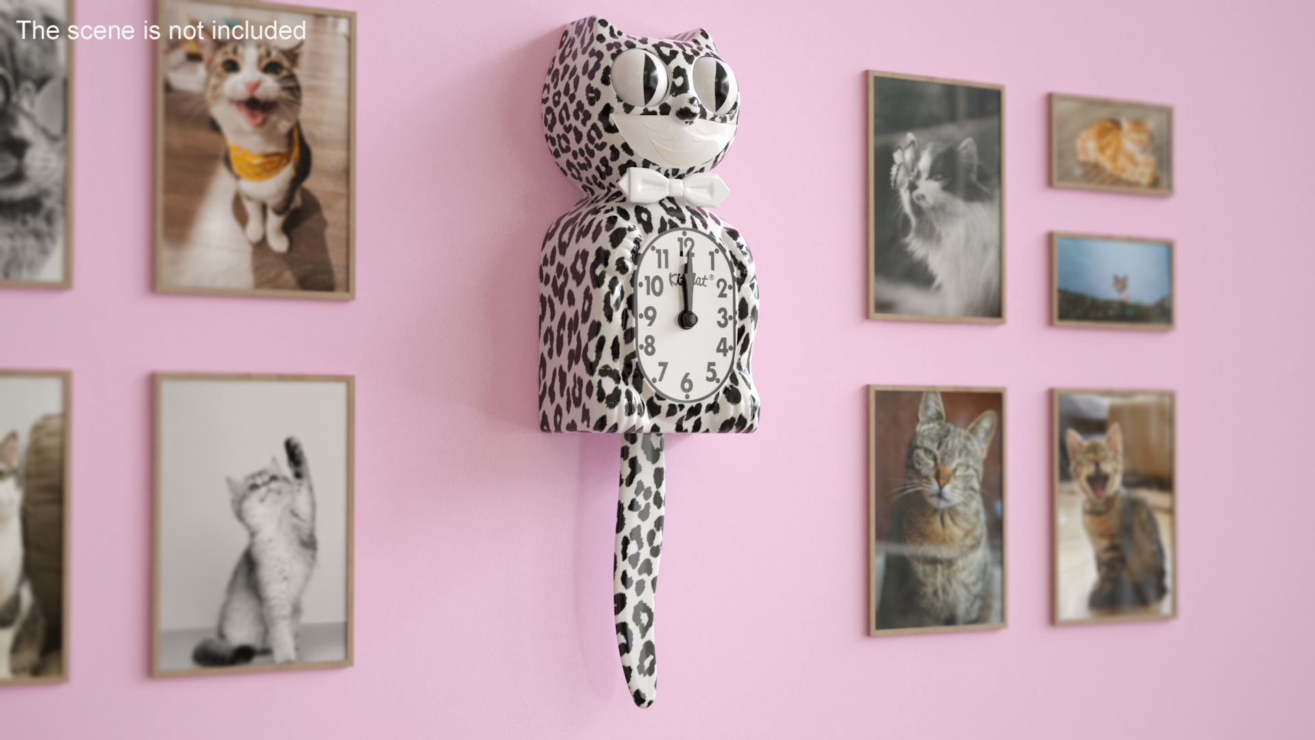 3D Snow Leopard Kit Cat Clock Rigged model