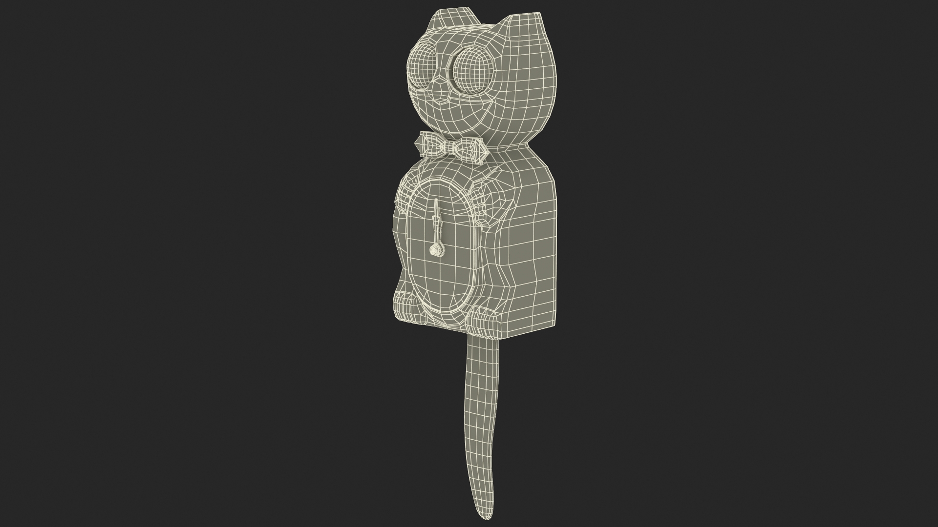 3D Snow Leopard Kit Cat Clock Rigged model