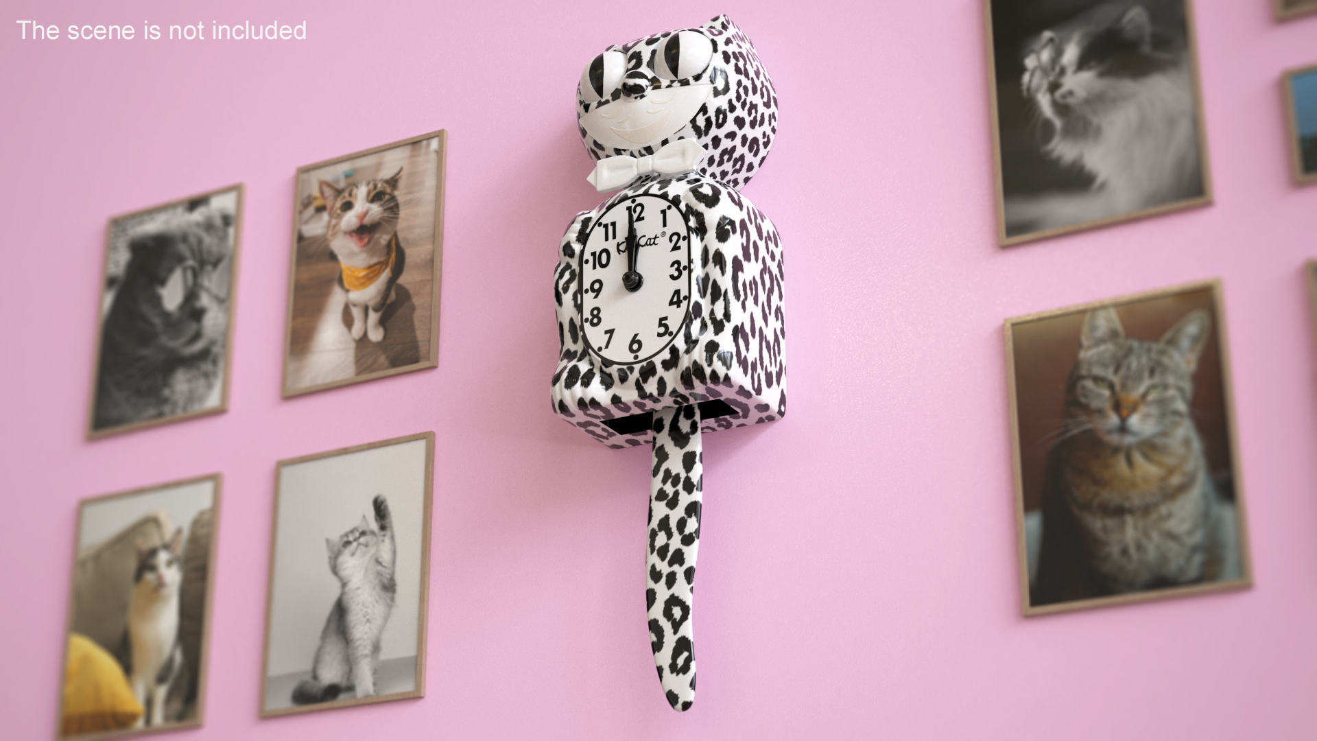 3D Snow Leopard Kit Cat Clock Rigged model