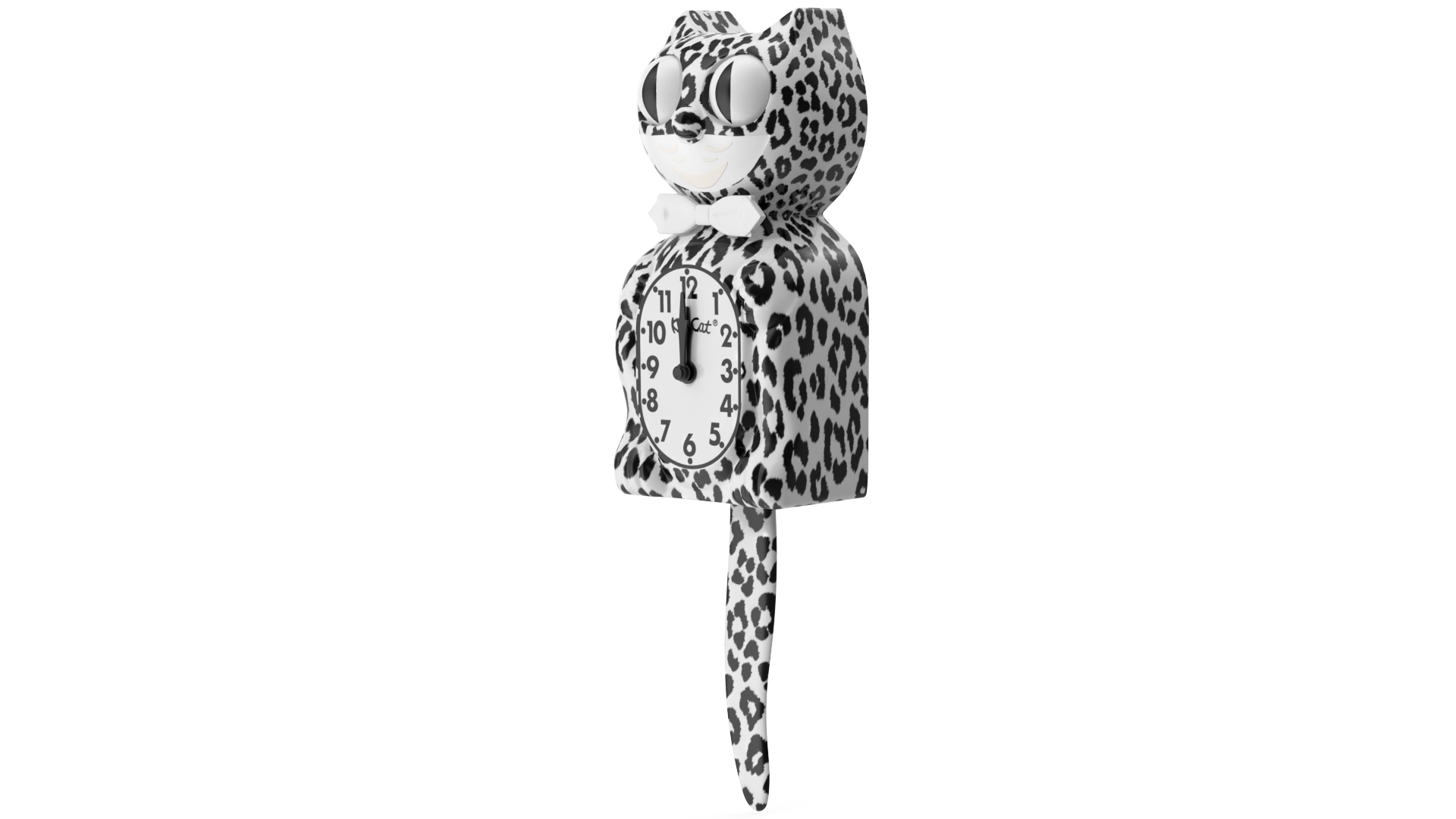 3D Snow Leopard Kit Cat Clock Rigged model
