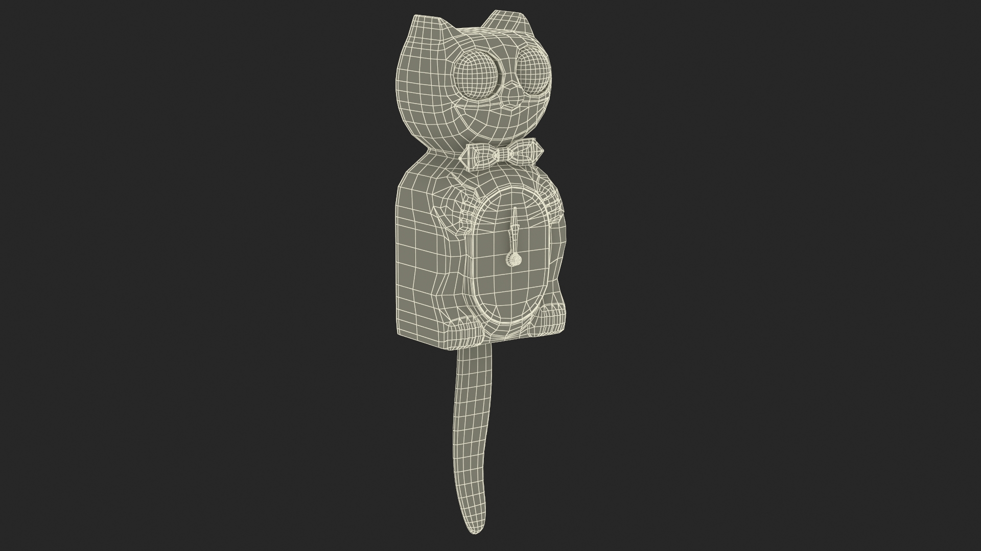 3D Snow Leopard Kit Cat Clock Rigged model