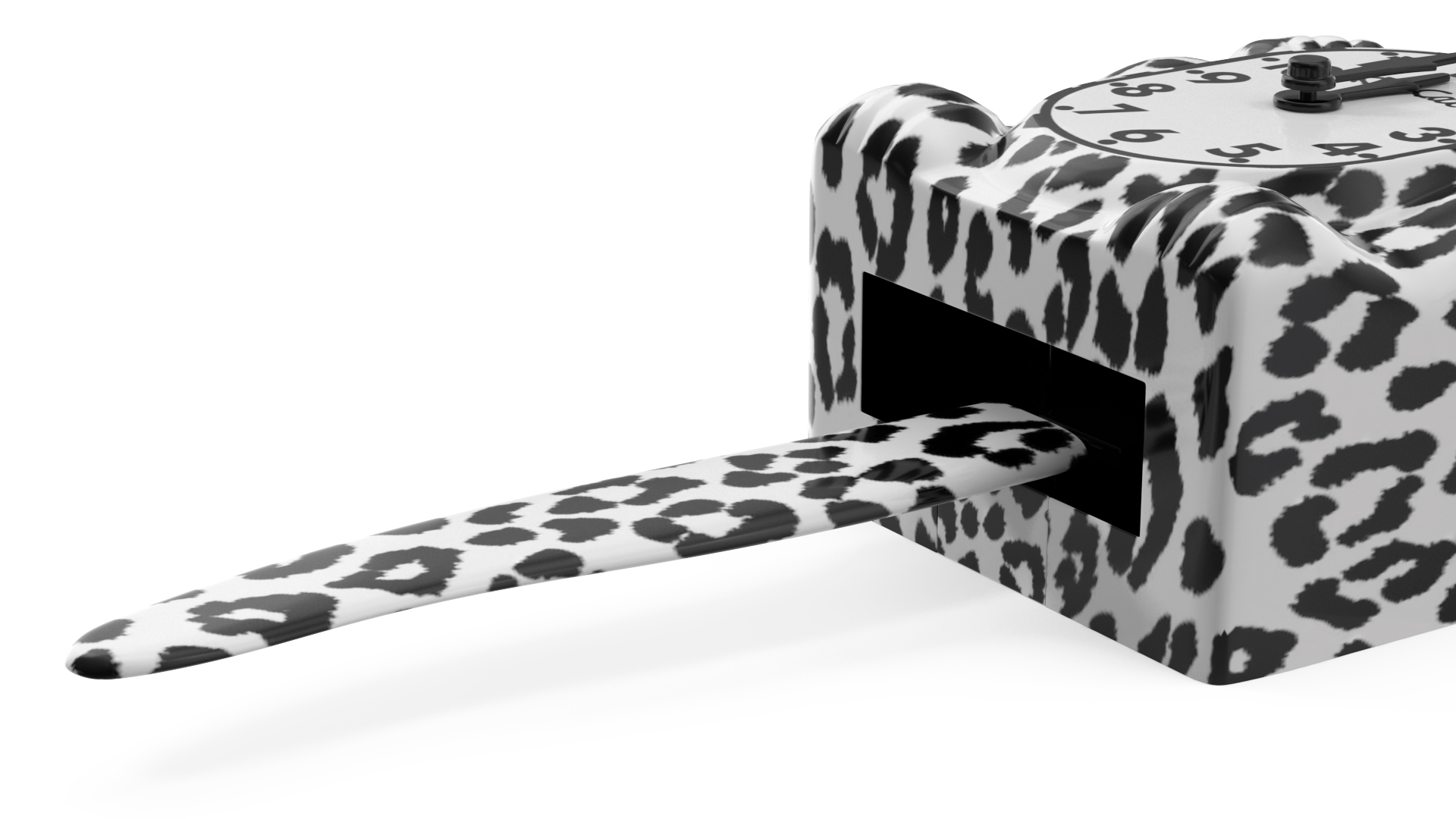 3D Snow Leopard Kit Cat Clock Rigged model