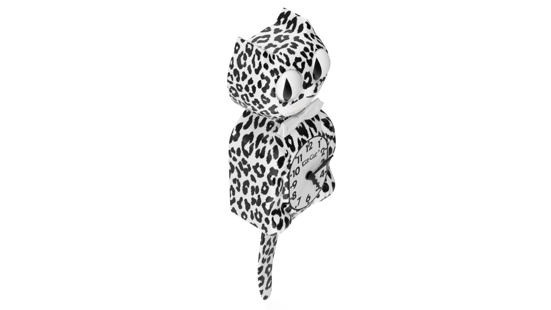 3D Snow Leopard Kit Cat Clock Rigged model
