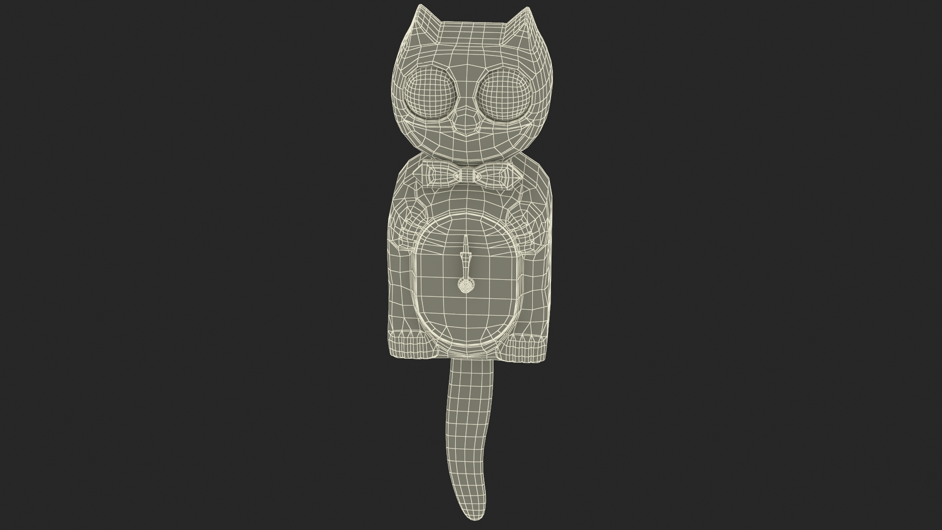 3D Snow Leopard Kit Cat Clock Rigged model