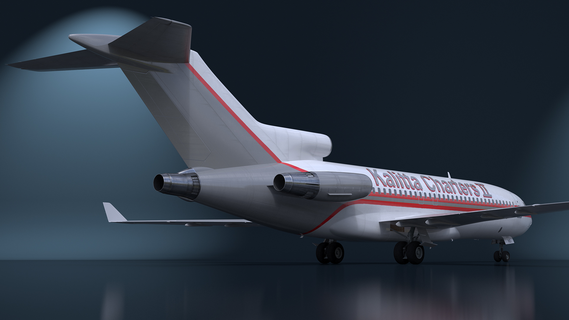 Charter Boeing 727-100 Kalitta Charters 3D model