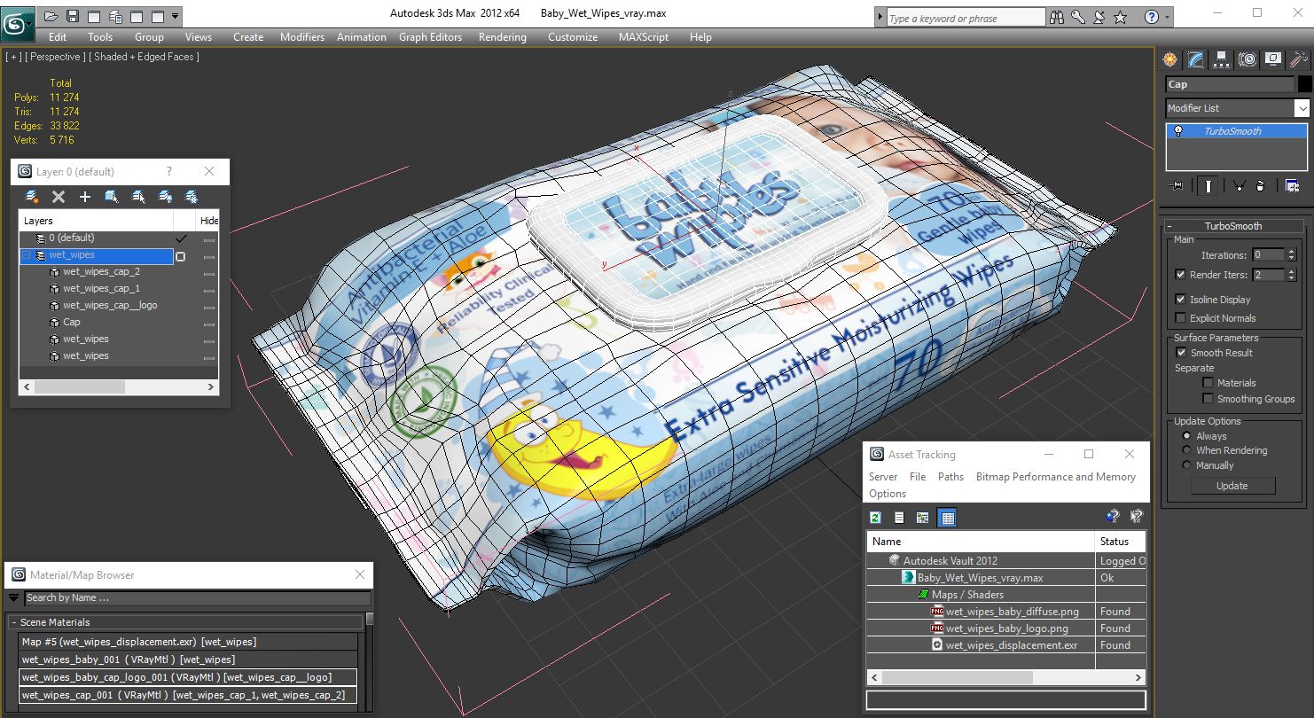 Baby Wet Wipes 3D model