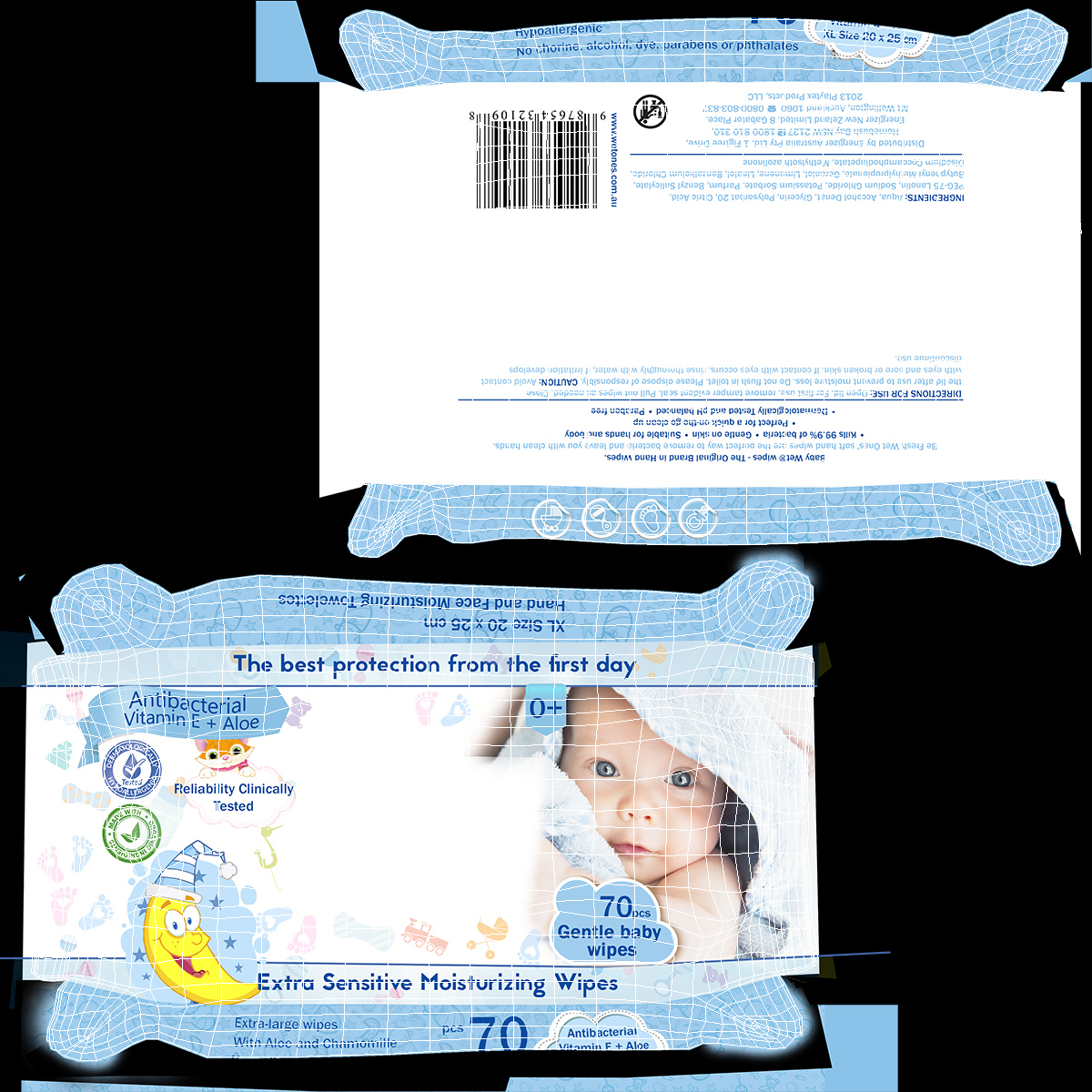 Baby Wet Wipes 3D model