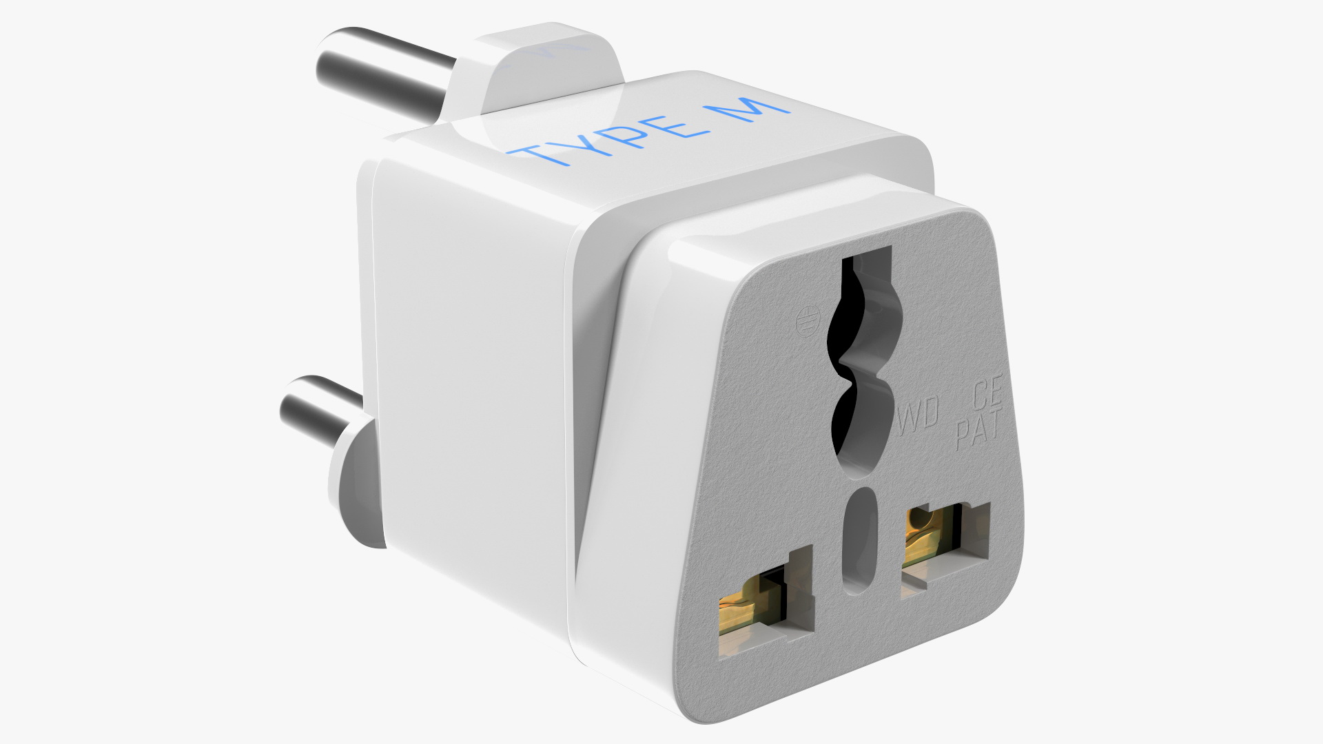 3D Type M Electrical Plug Adapter White