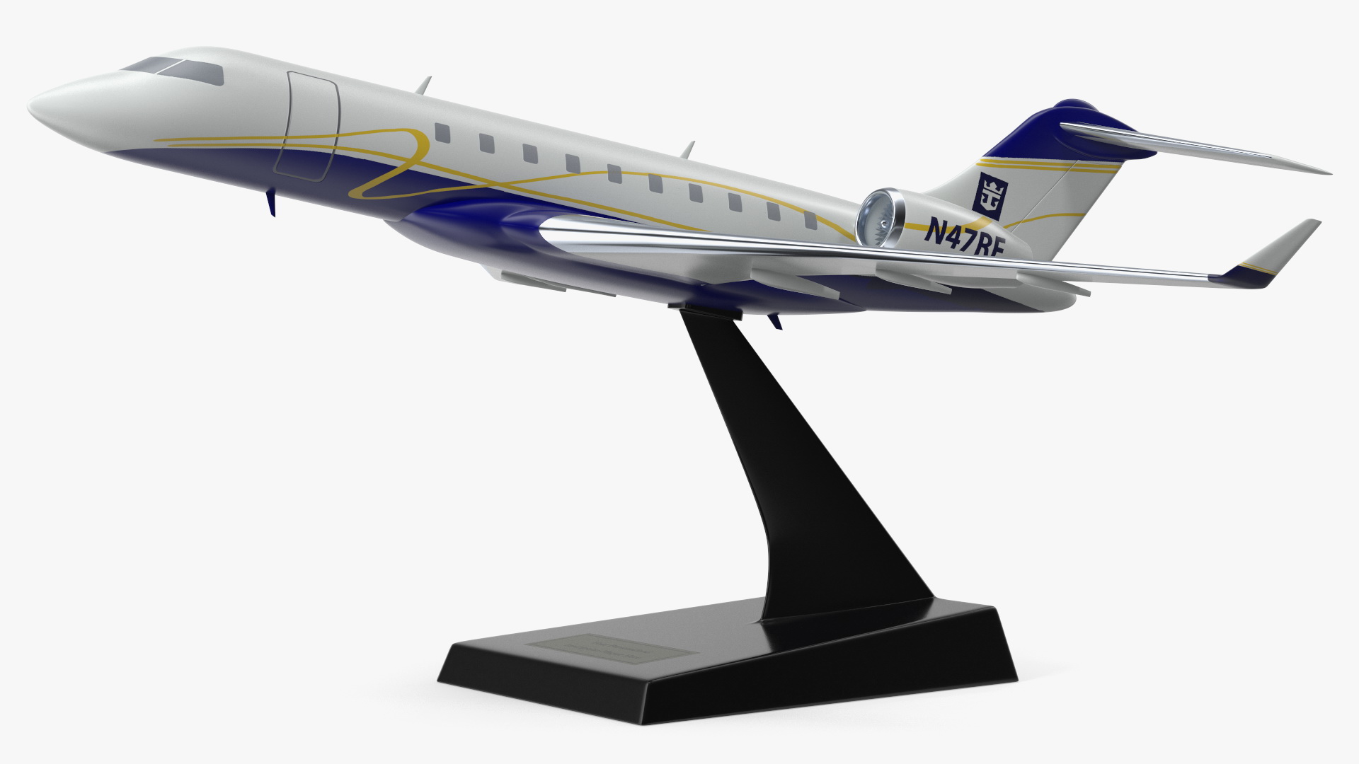 3D model Bombardier Global 6000 Scale Model with Stand