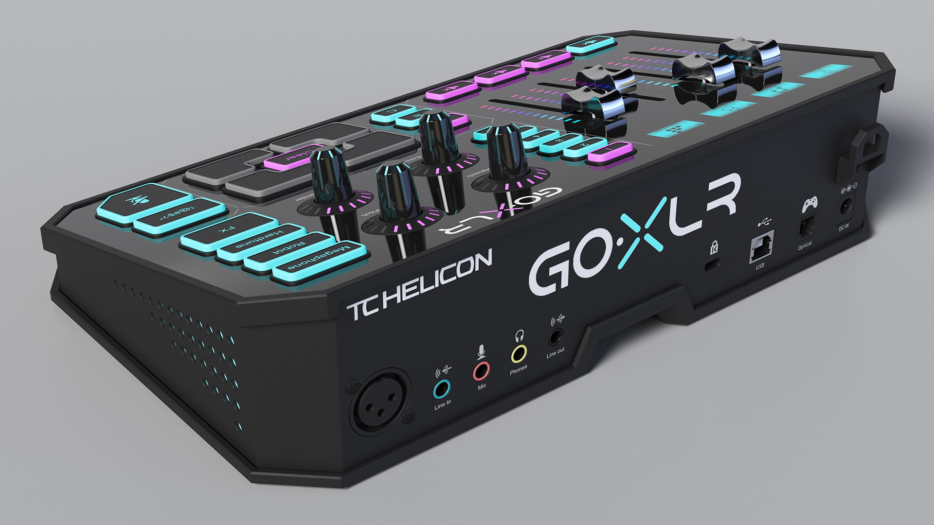 3D Online Broadcaster Platform GoXLR Lights On model
