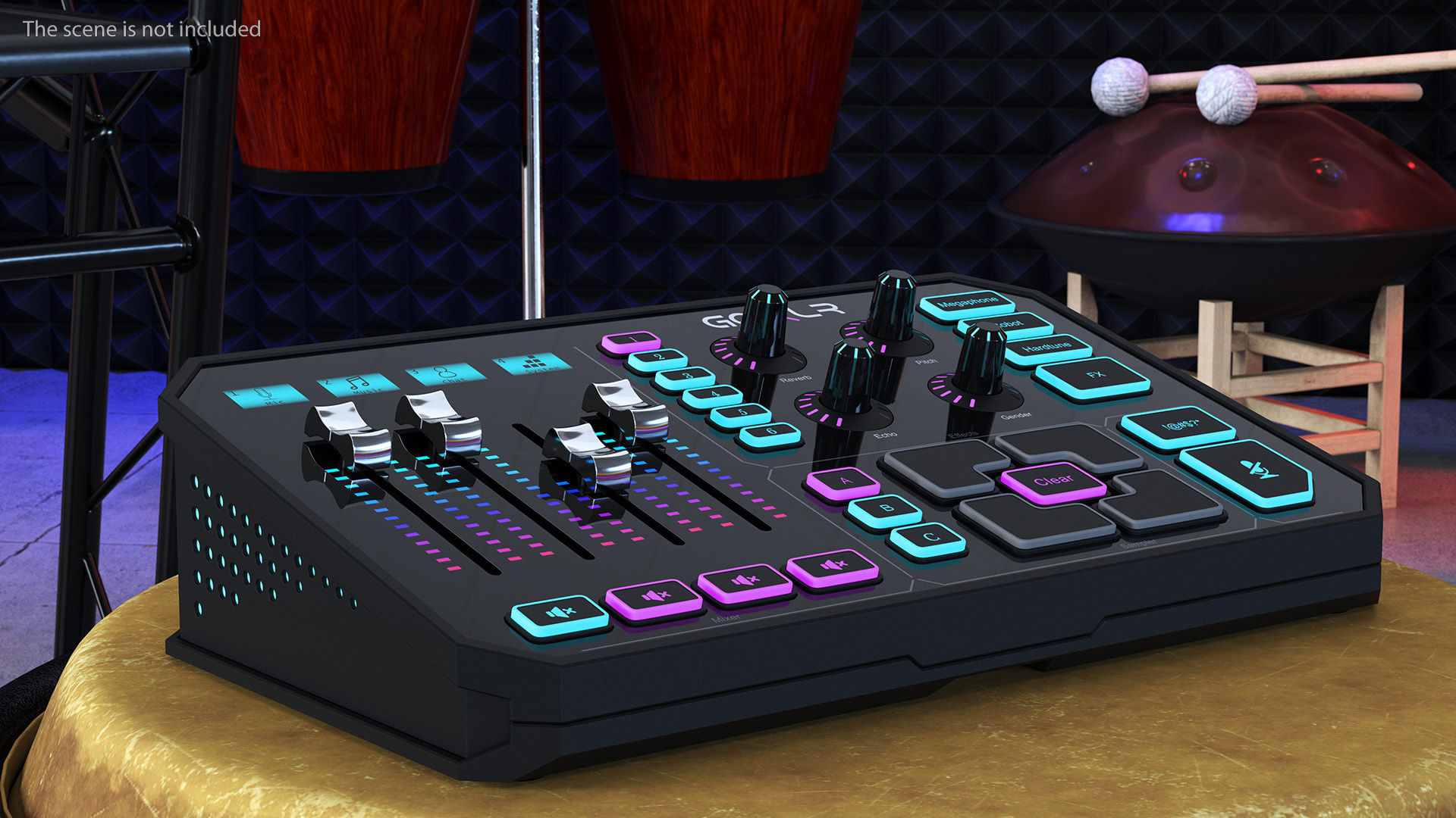 3D Online Broadcaster Platform GoXLR Lights On model