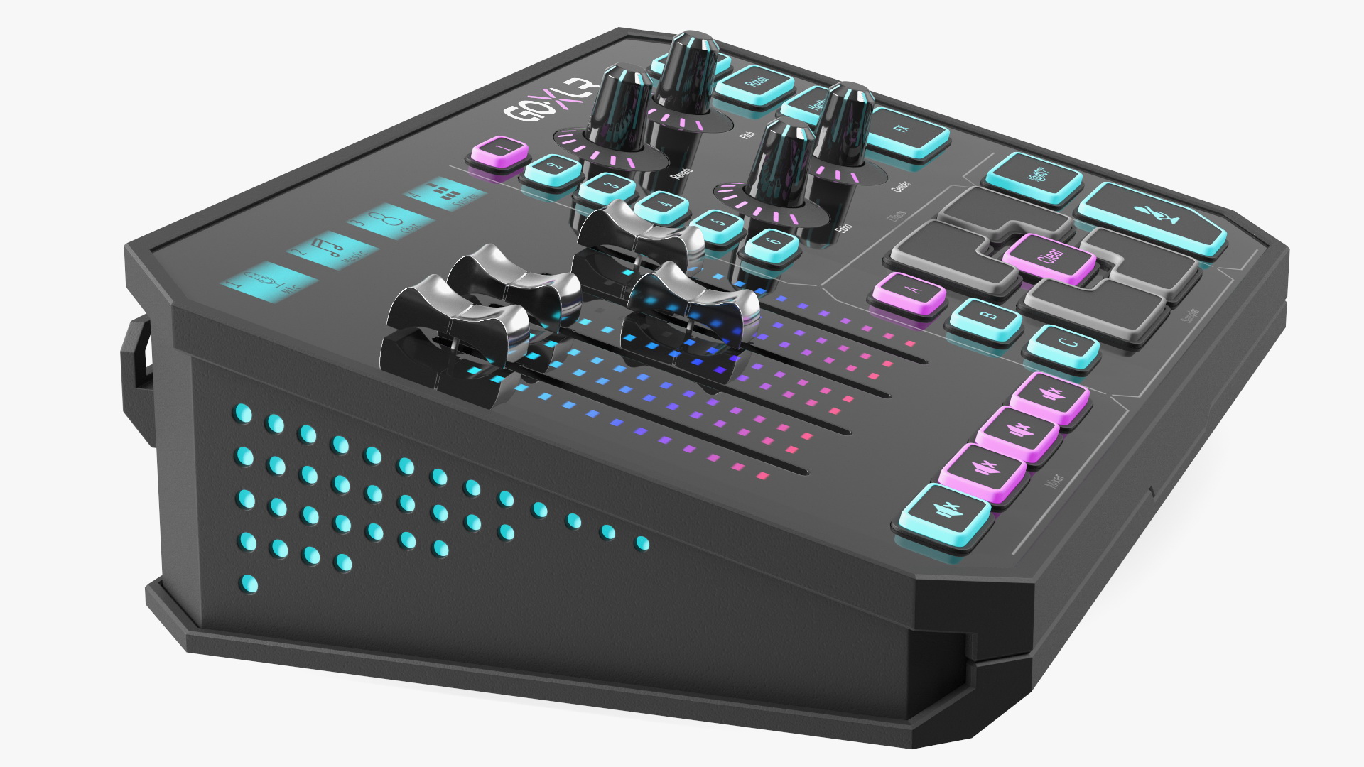 3D Online Broadcaster Platform GoXLR Lights On model