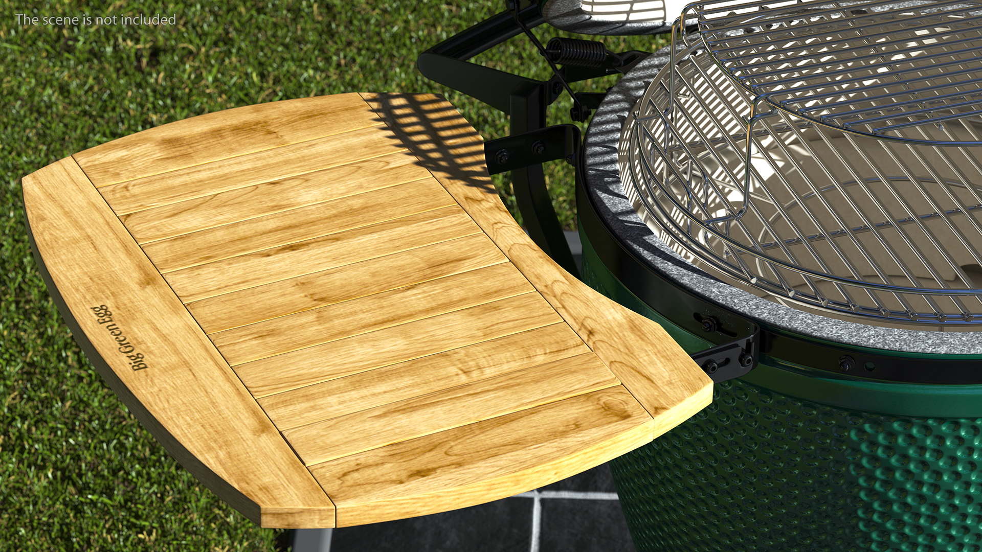 3D Big Green Egg Barbecue Grill Open model