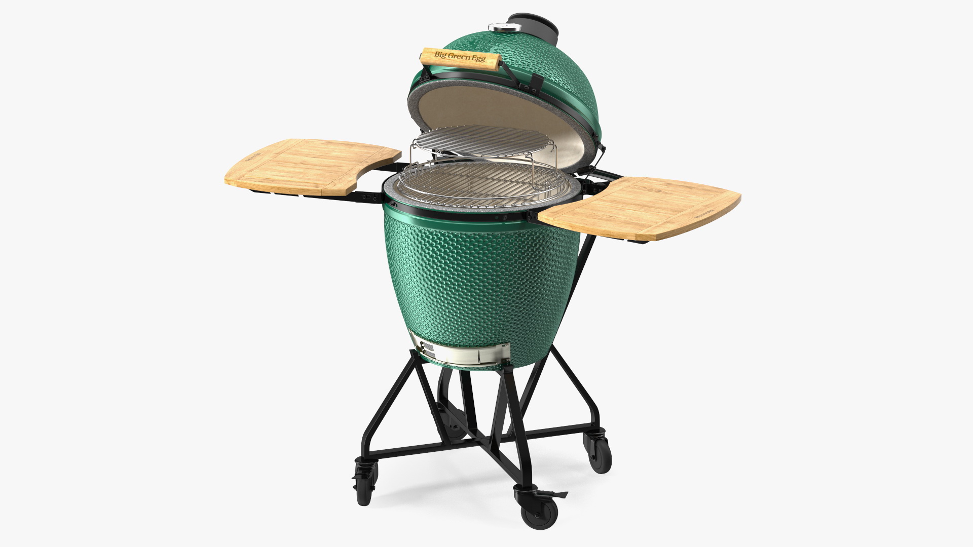 3D Big Green Egg Barbecue Grill Open model