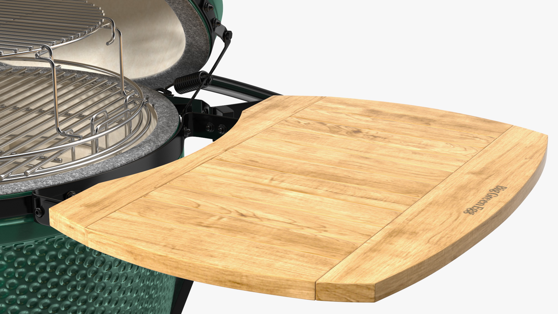 3D Big Green Egg Barbecue Grill Open model