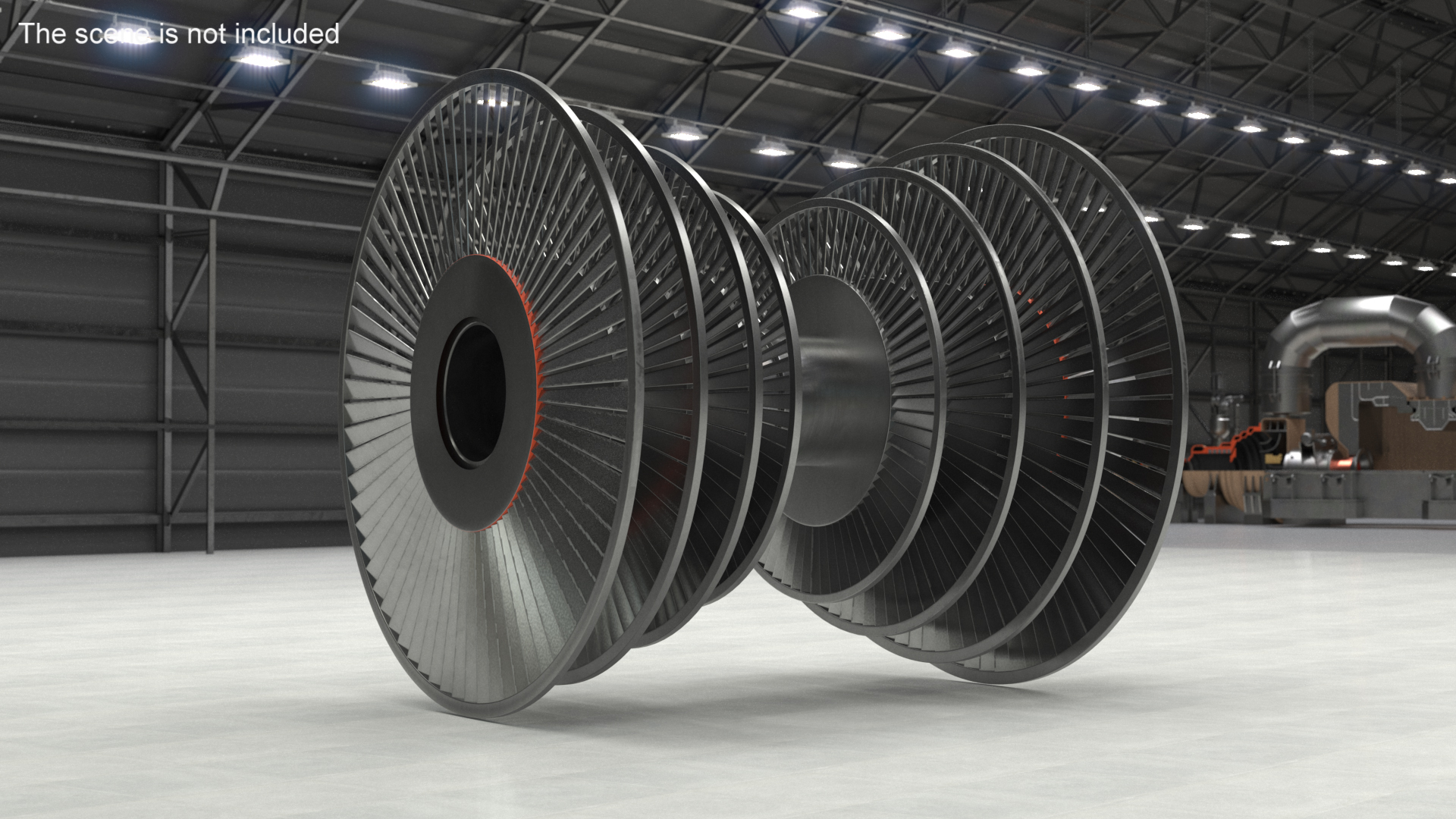 Steam Turbine Impeller 3D