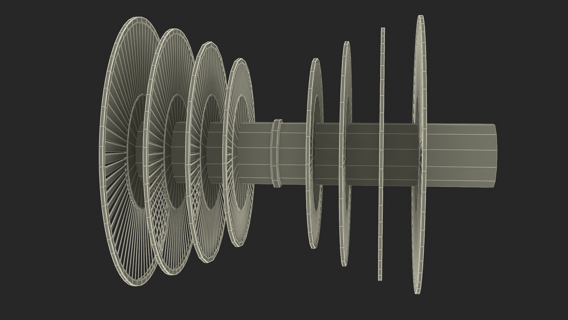 Steam Turbine Impeller 3D