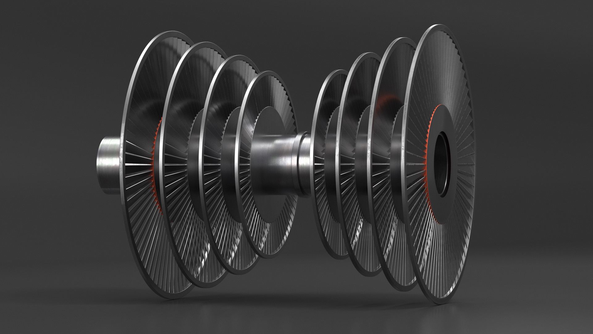 Steam Turbine Impeller 3D