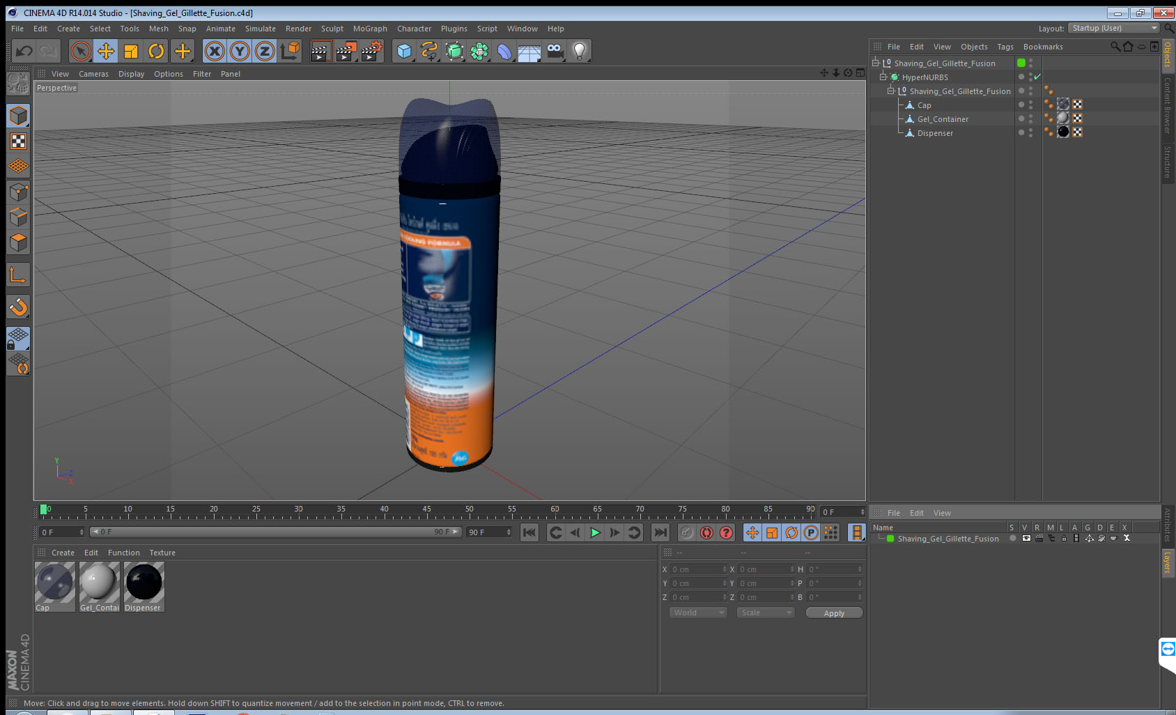 Shaving Gel Gillette Fusion 3D