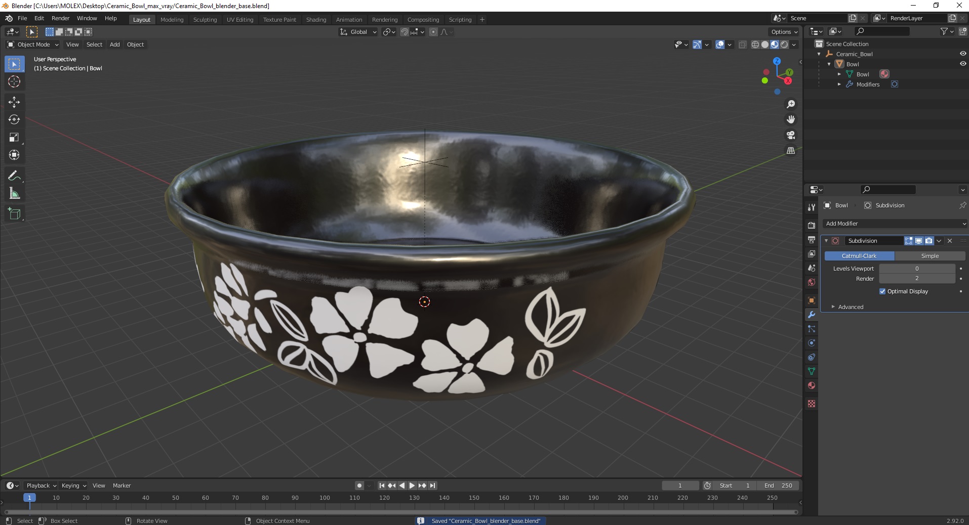 Ceramic Bowl 3D