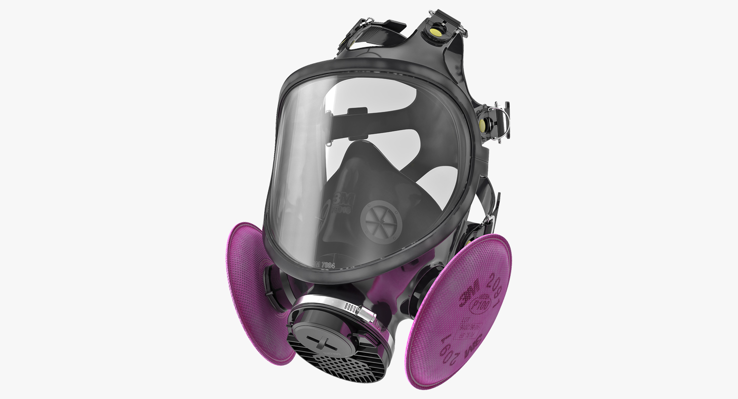 Full Face Respirator Gas Mask 3D model