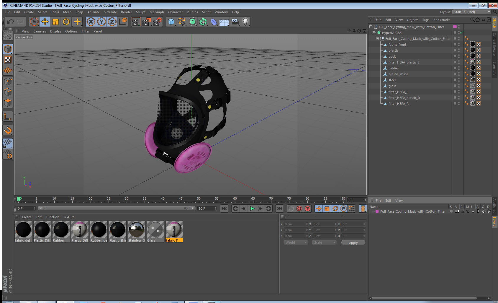 Full Face Respirator Gas Mask 3D model