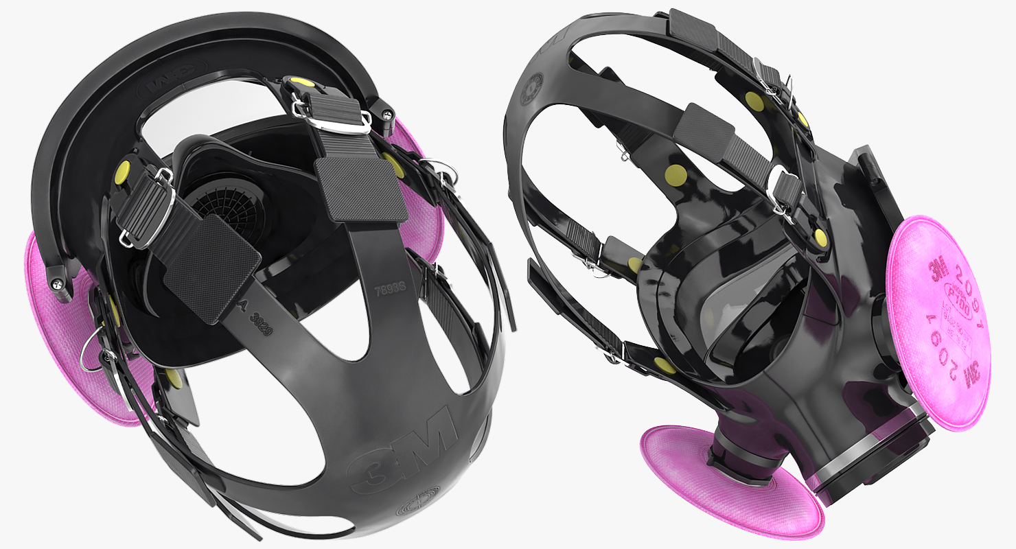 Full Face Respirator Gas Mask 3D model