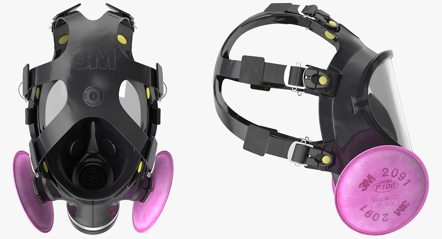Full Face Respirator Gas Mask 3D model