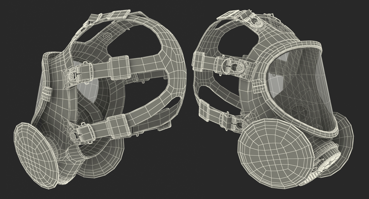 Full Face Respirator Gas Mask 3D model