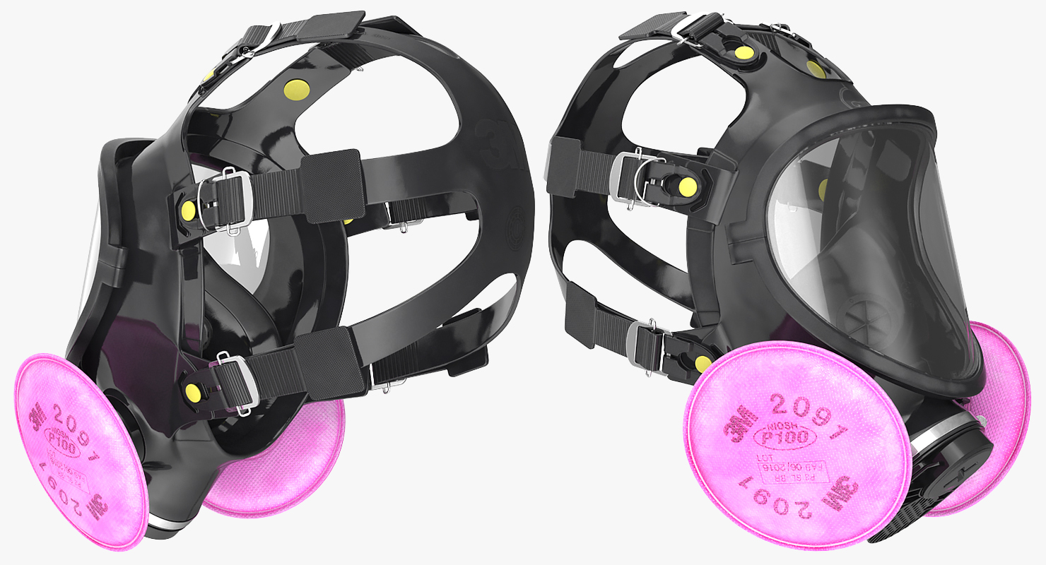 Full Face Respirator Gas Mask 3D model