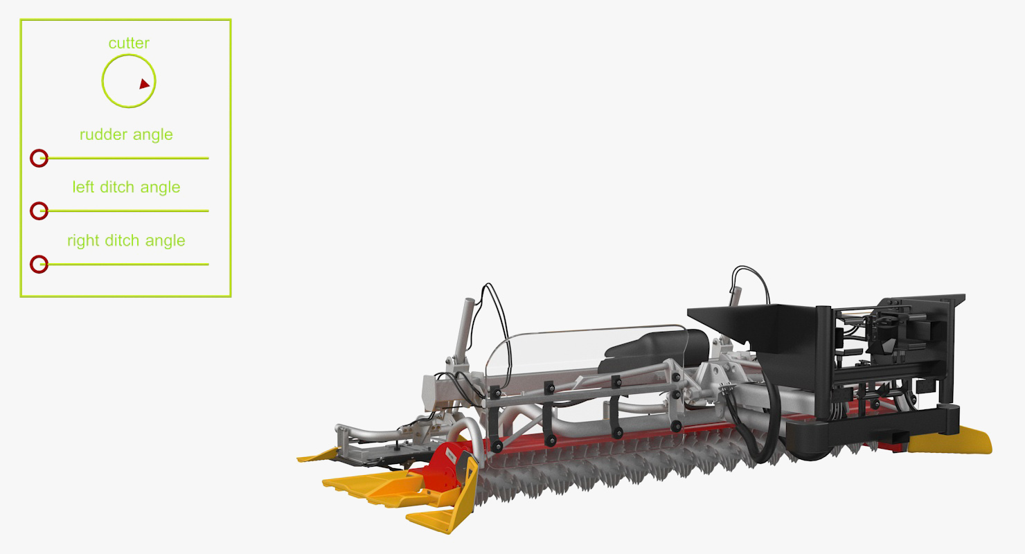 3D model Trail Snow Groomer Rigged