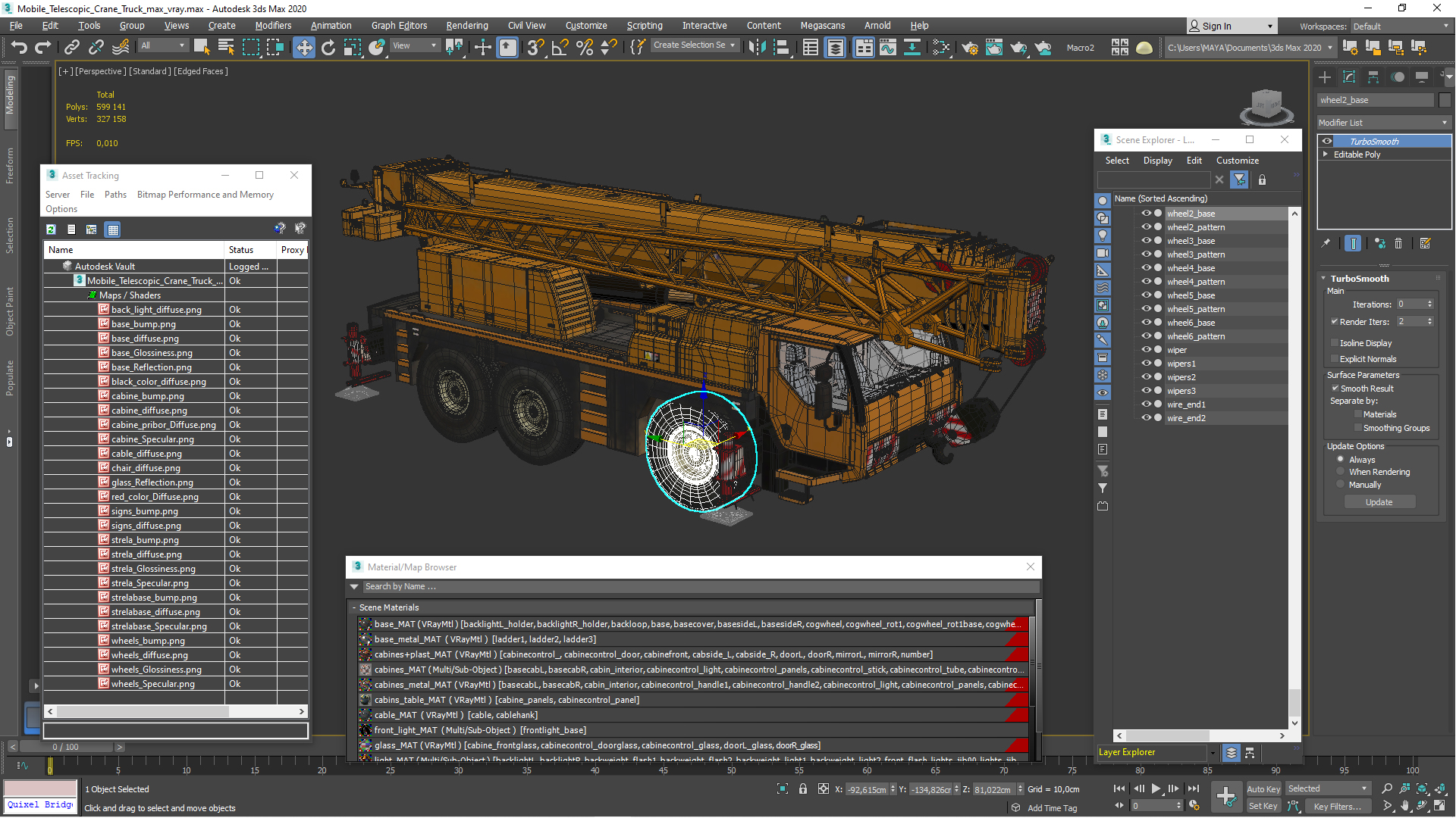 Mobile Telescopic Crane Truck 3D model