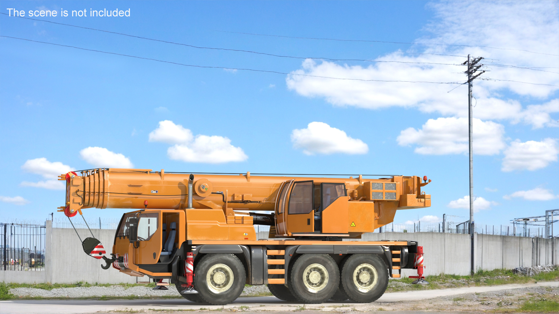 Mobile Telescopic Crane Truck 3D model