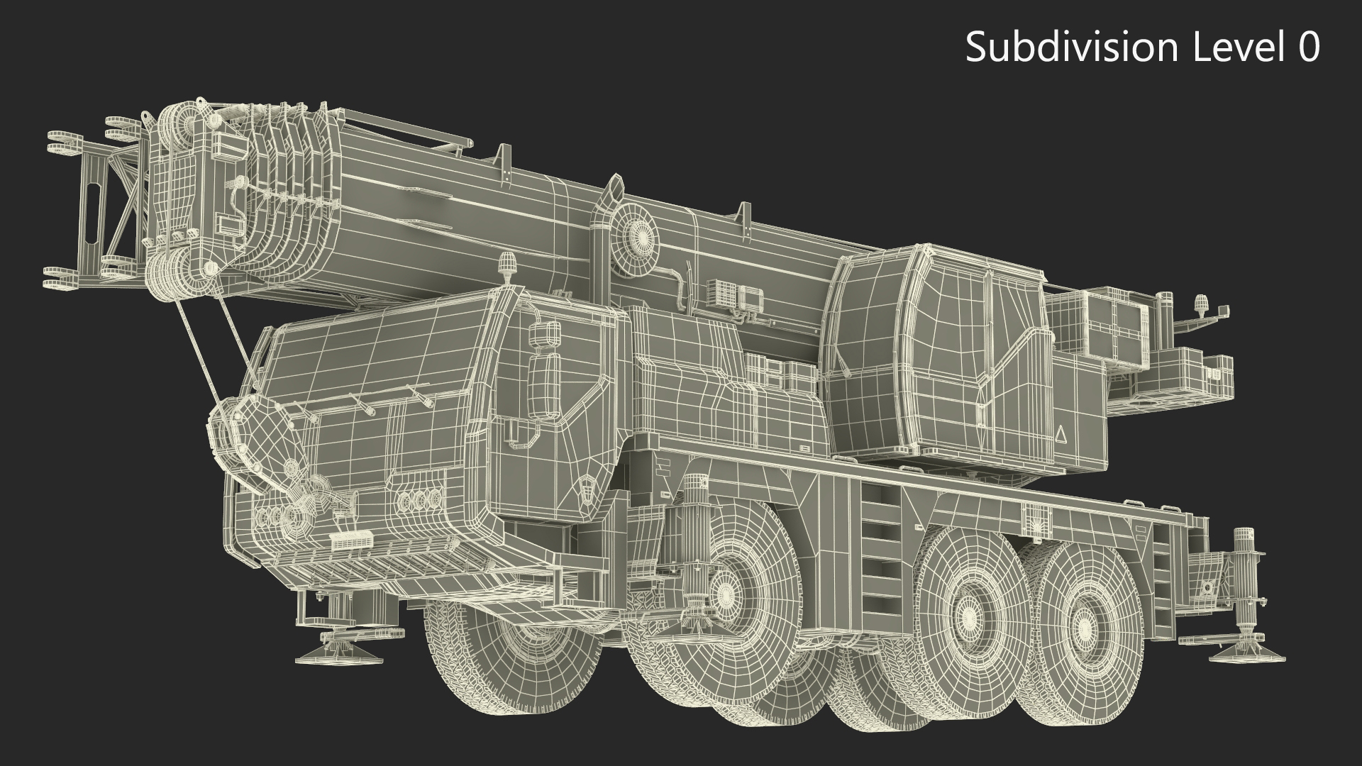 Mobile Telescopic Crane Truck 3D model