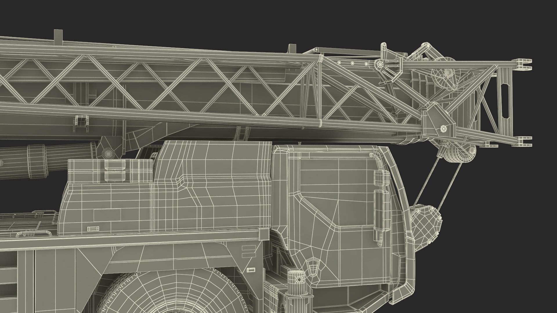 Mobile Telescopic Crane Truck 3D model