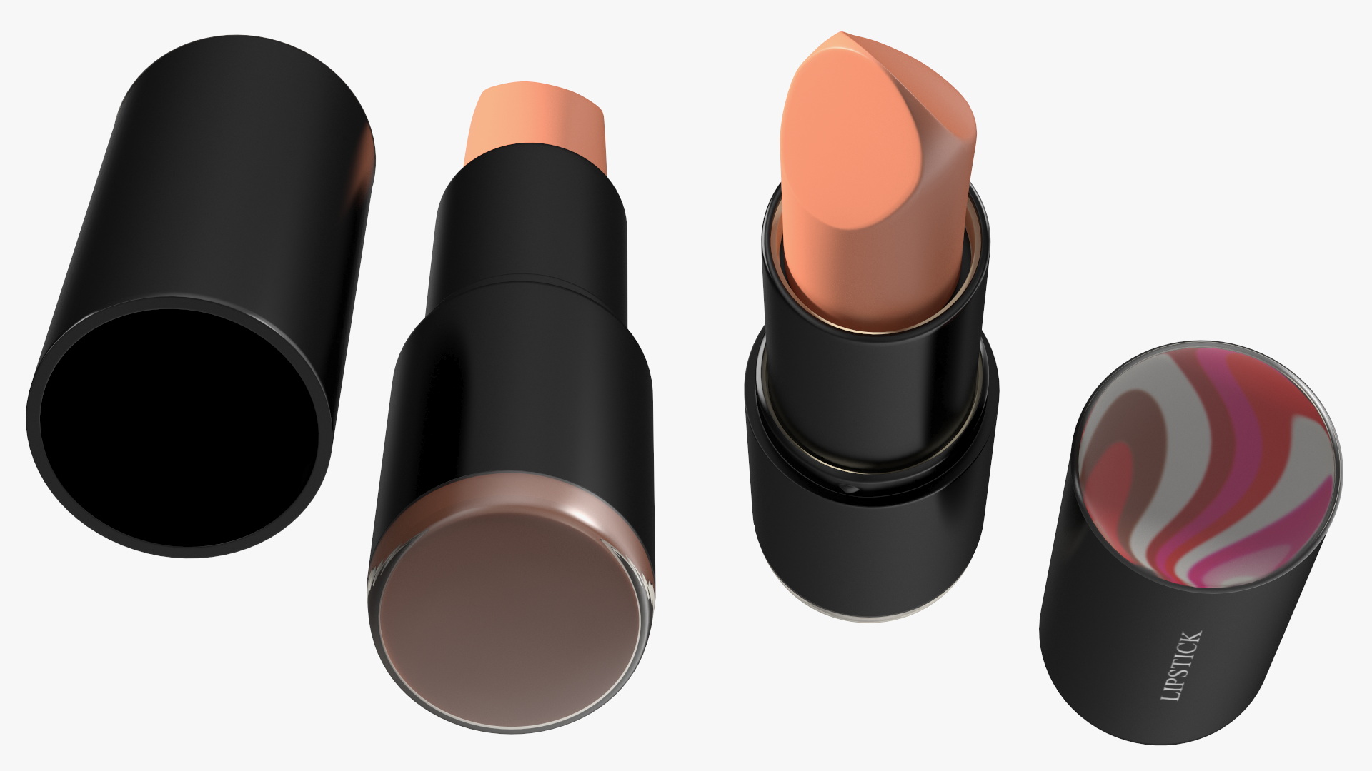3D Brown Color Round Lipstick