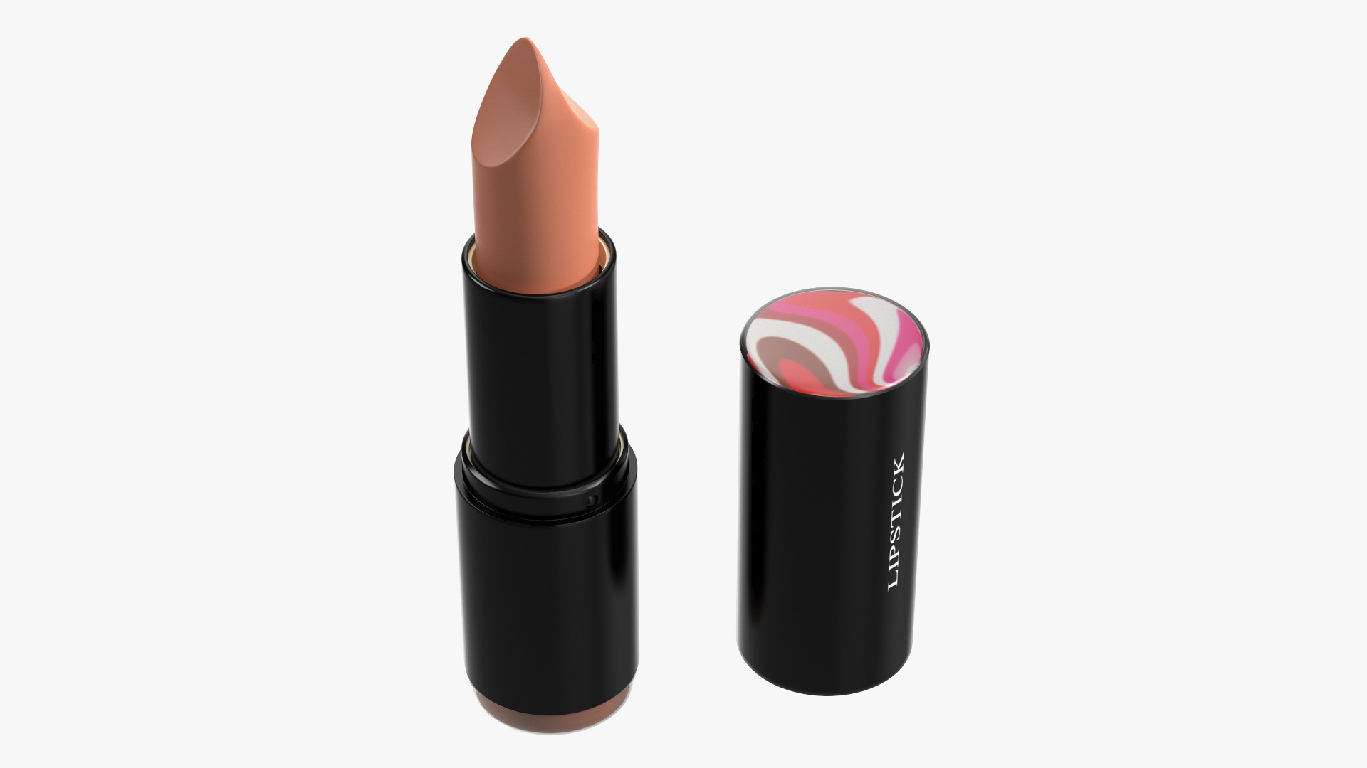 3D Brown Color Round Lipstick