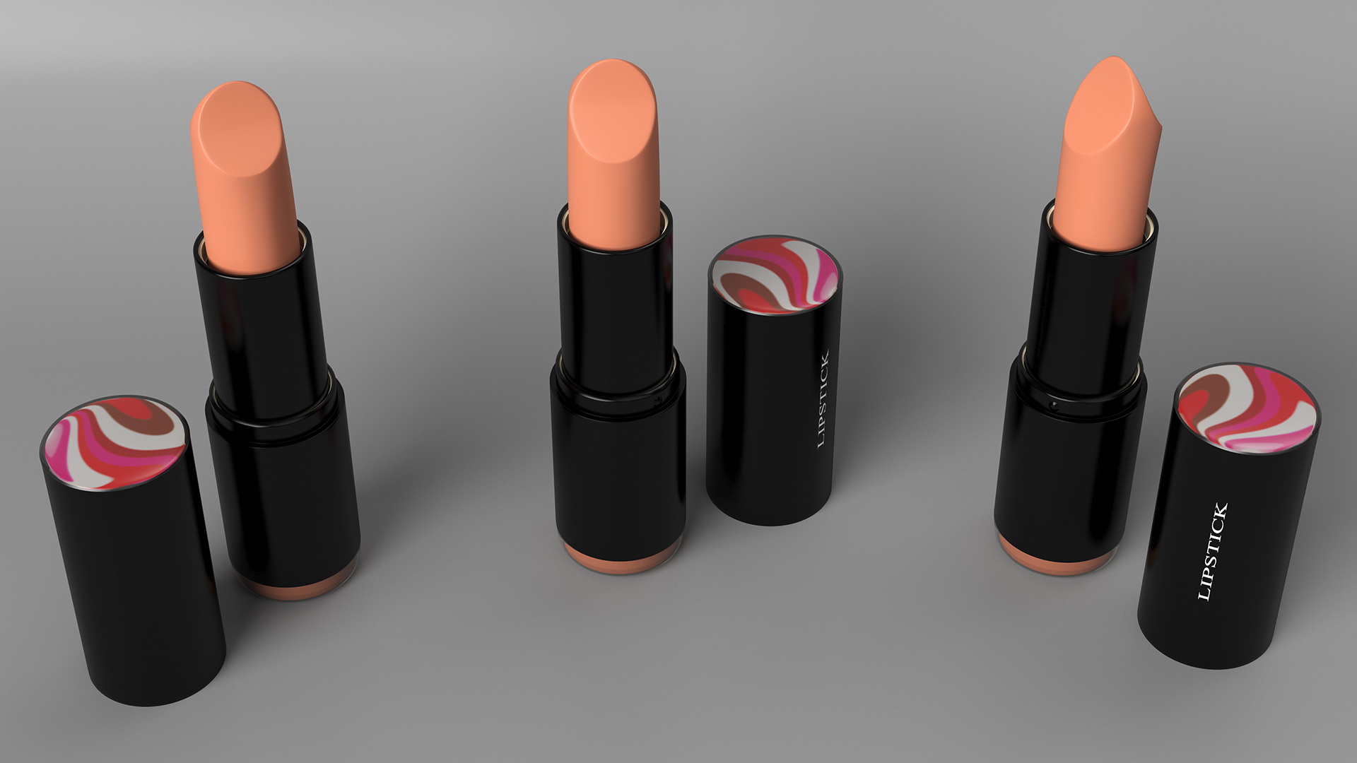3D Brown Color Round Lipstick