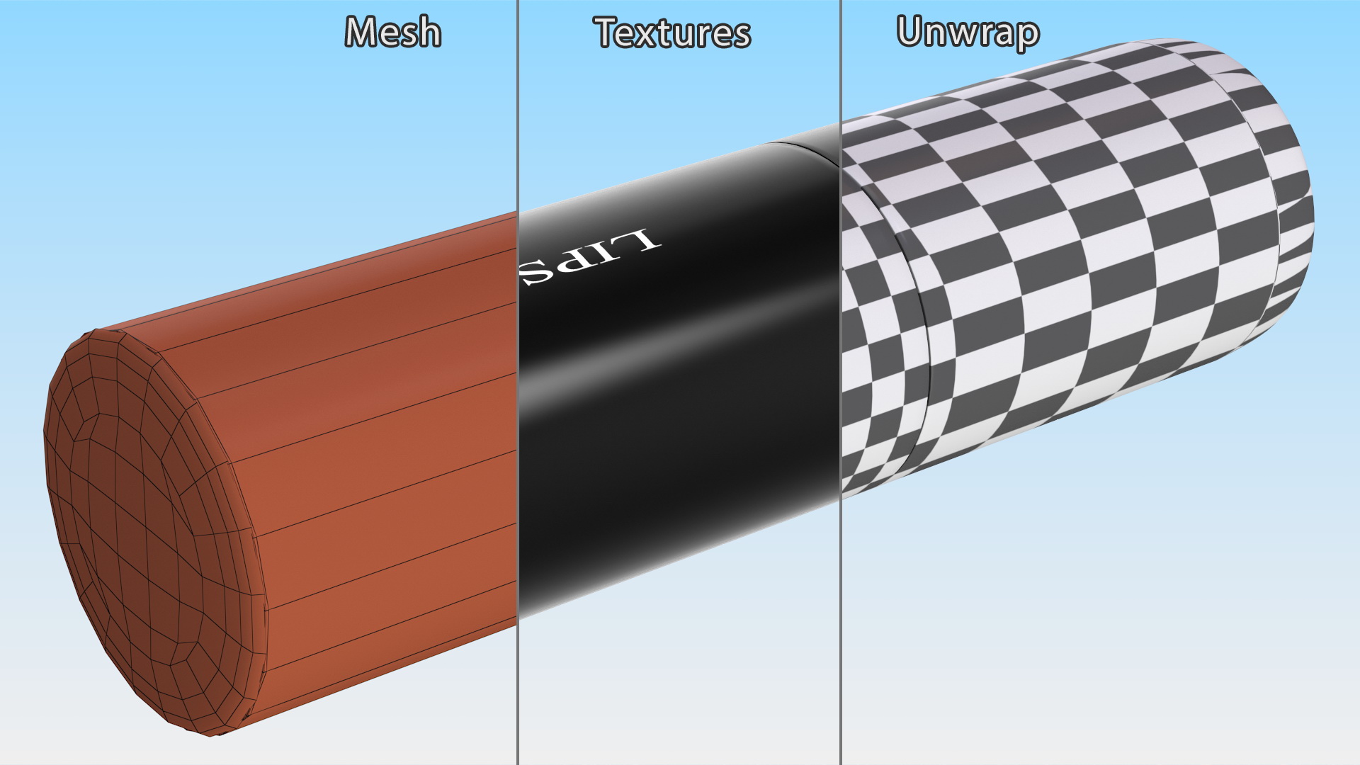 3D Brown Color Round Lipstick